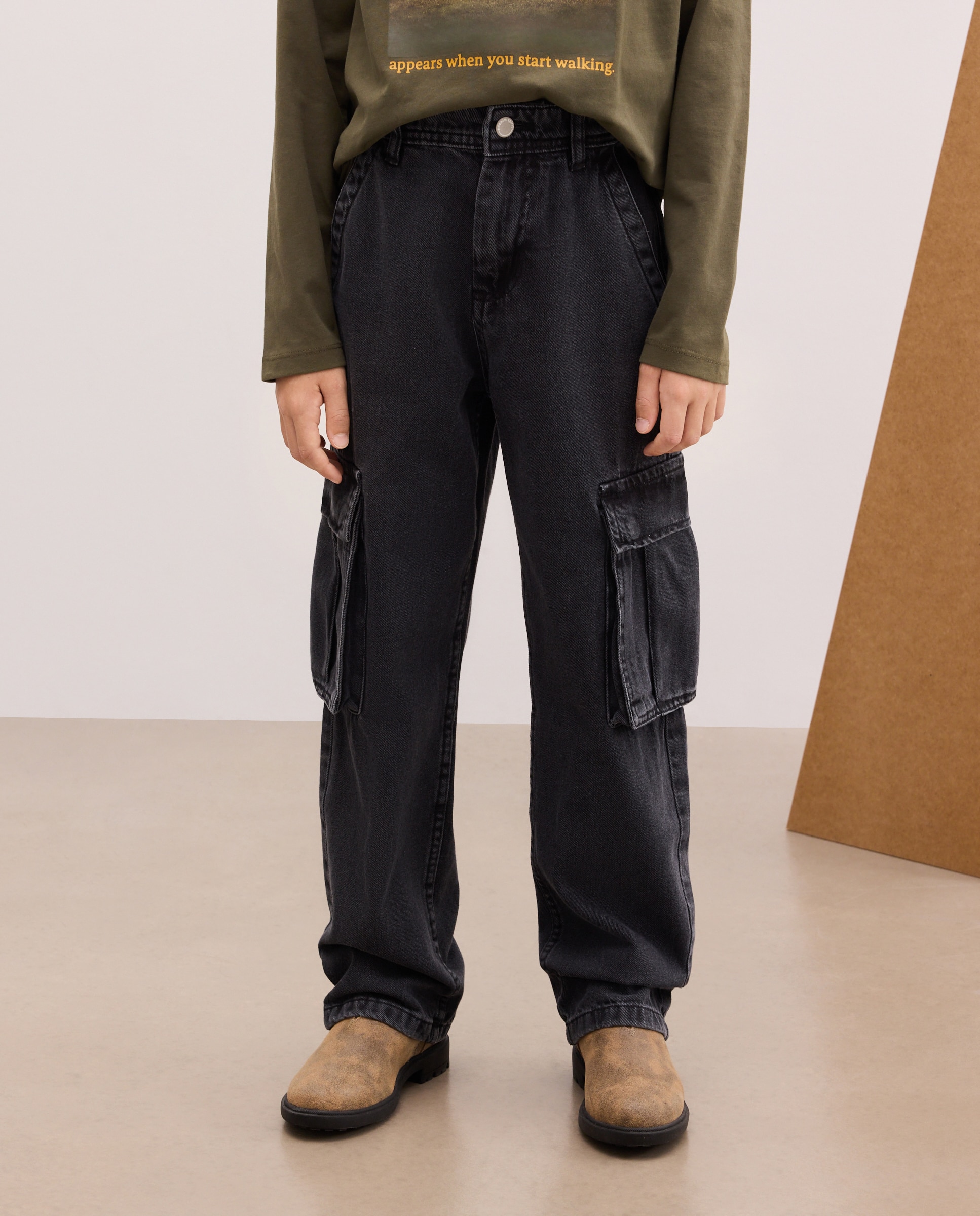 Jeans Cargo Lisas Cerúleo-2
