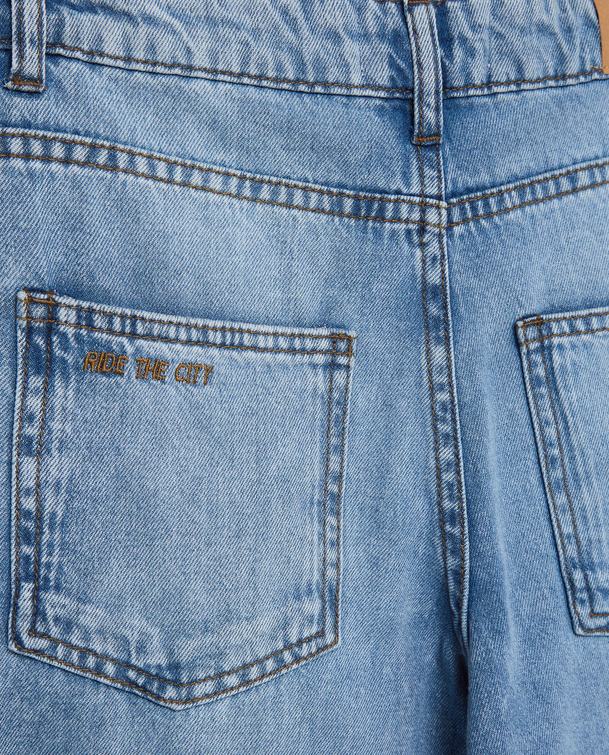 Pantalón liso denim baggy barrel de niño - Kids El Corte Inglés - Azul pálido Azul pálido-6