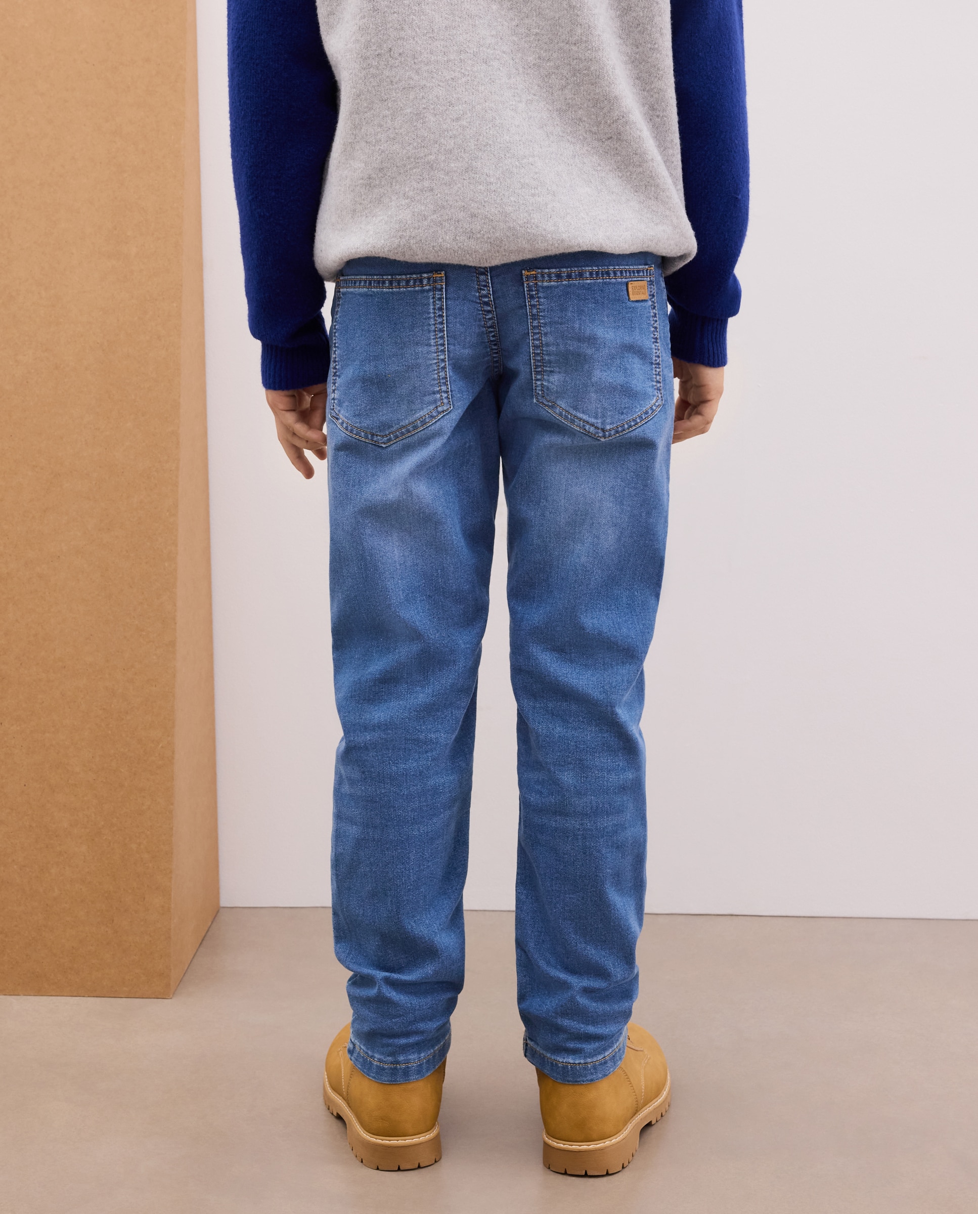 Pantalón de felpa denim de niño - Kids El Corte Inglés - Azul Azul-3