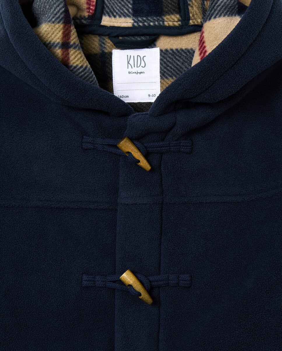 Canadiana de Pano com Fantasia aos Quadrados no Interior Azul-marinho-6