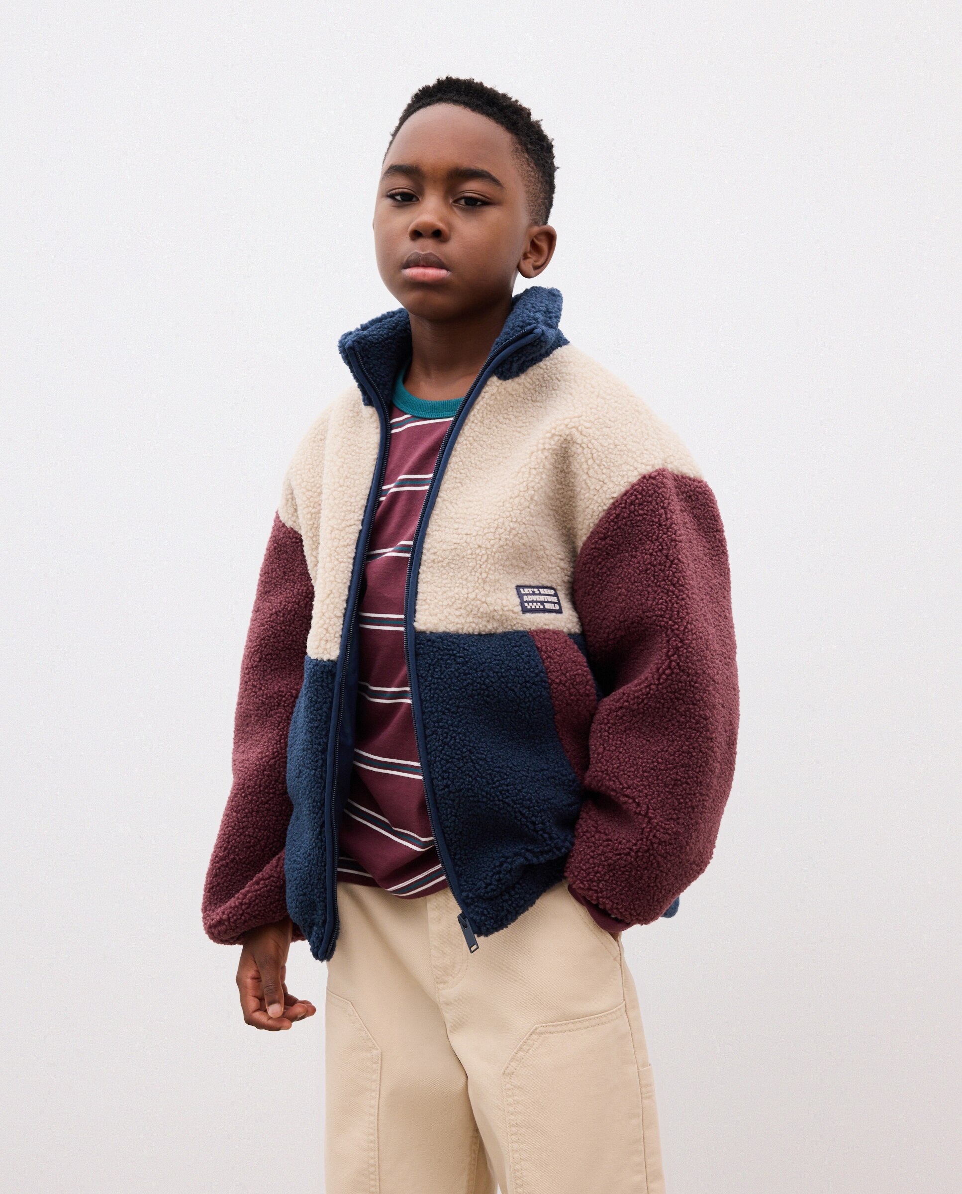 Cazadora lisa borrego de niño - Kids El Corte Inglés - Multicolor Multicolor-2