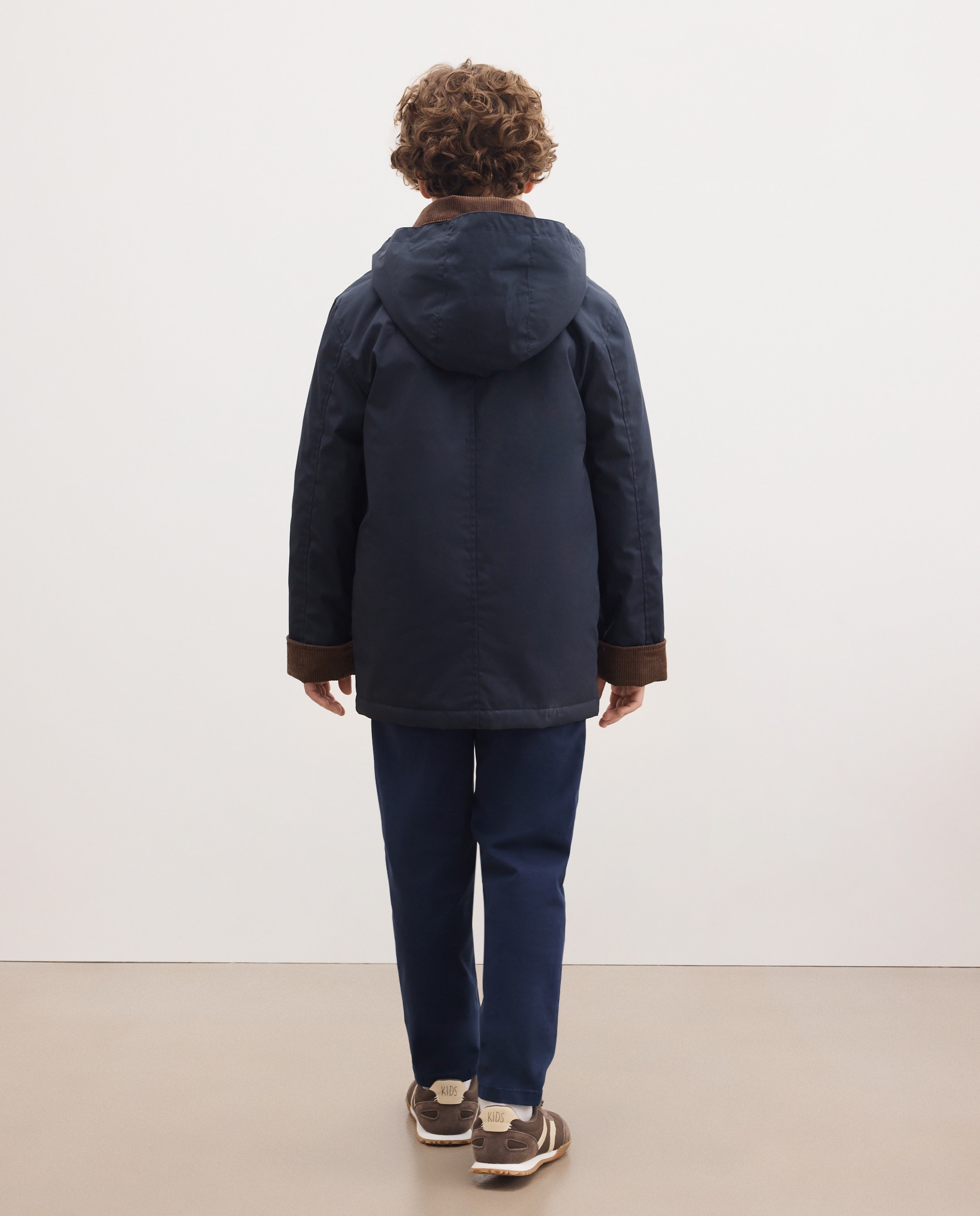 Parka encerada de niño interior de cuadros - Kids El Corte Inglés - Azul marino Azul marino-3