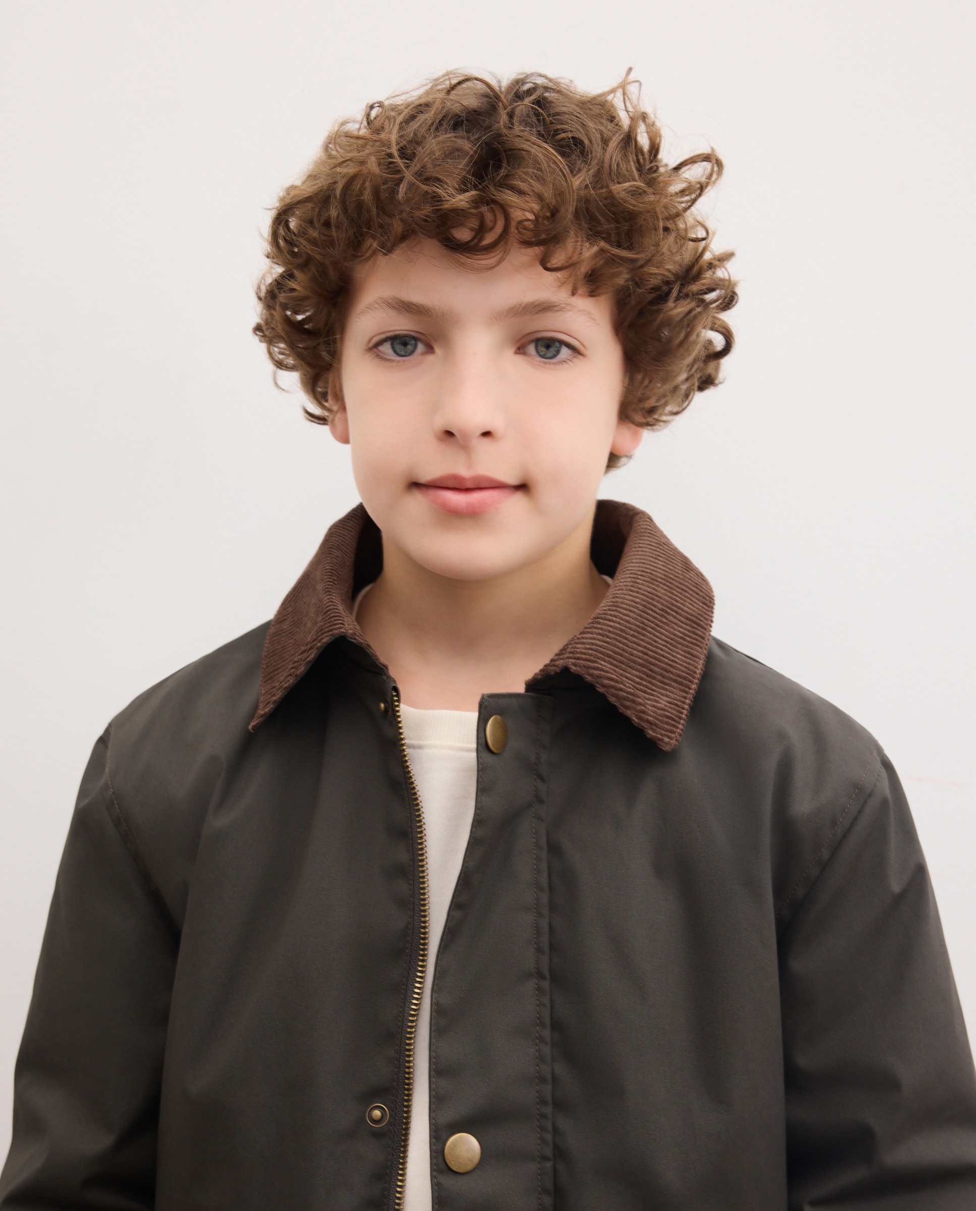 Parka Encerada com Interior aos Quadrados Kids El Corte Inglés Verde-4