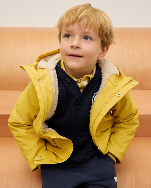 Imagem 0 de Parka Engomada com Forro de Pelo de Borrego