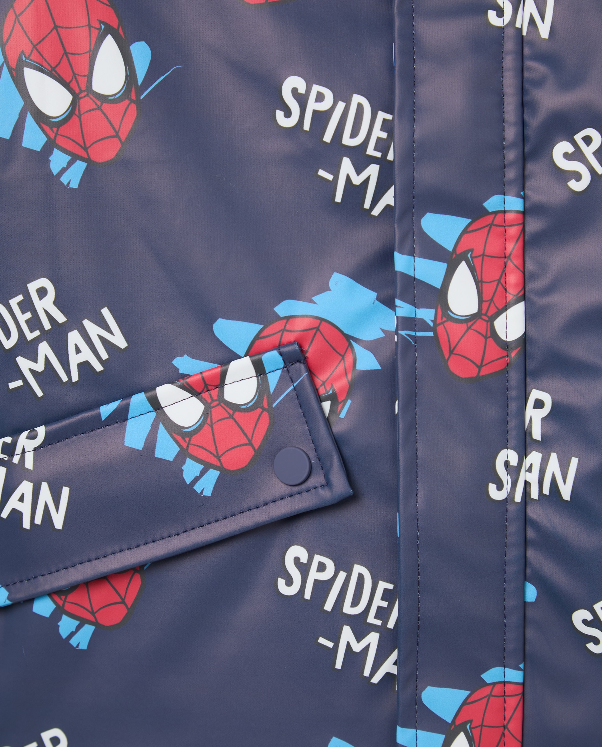 Parka Engomada Homem-Aranha Azul-marinho-5