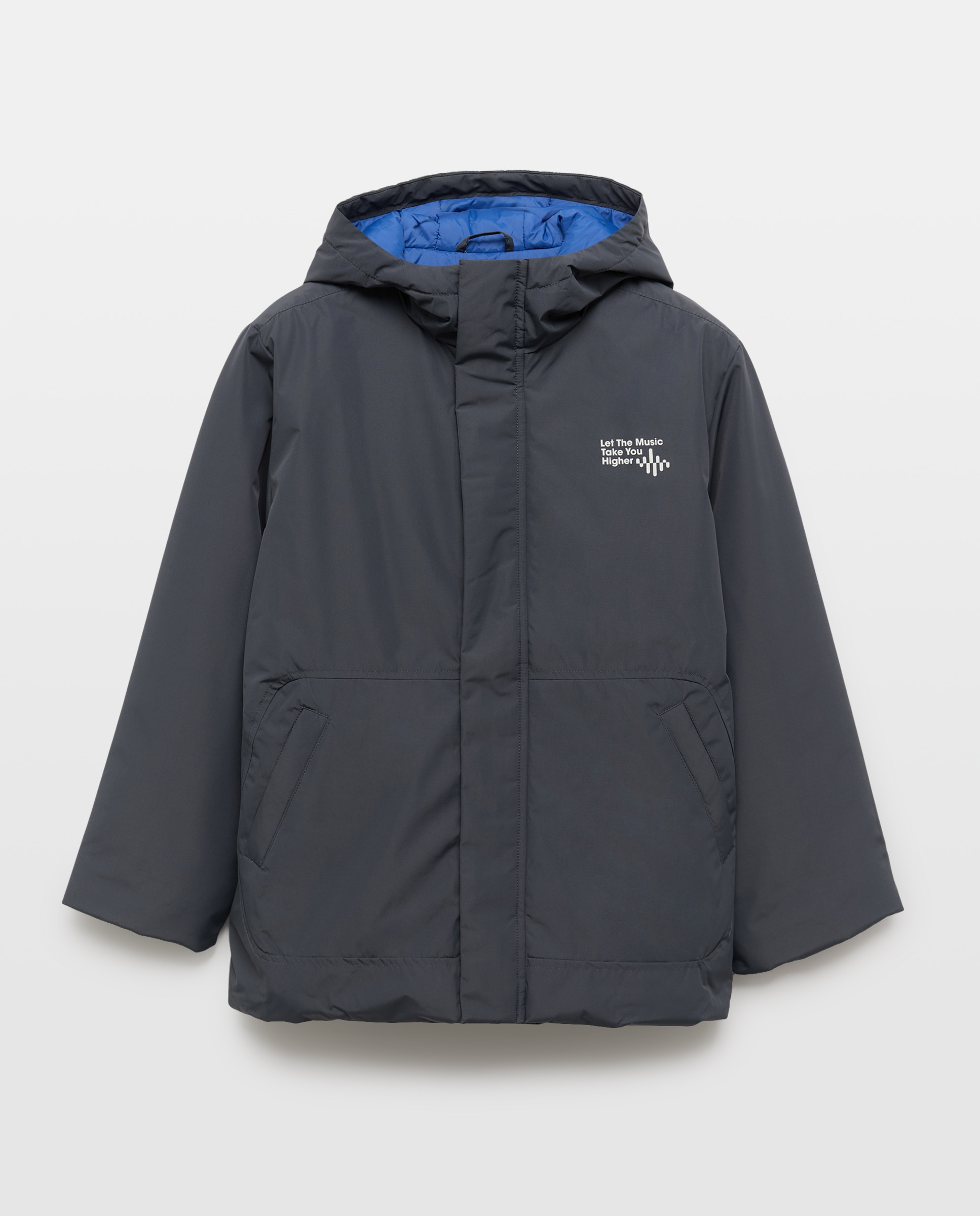 Parka Ligeira com Contraste 830 Antracite-4
