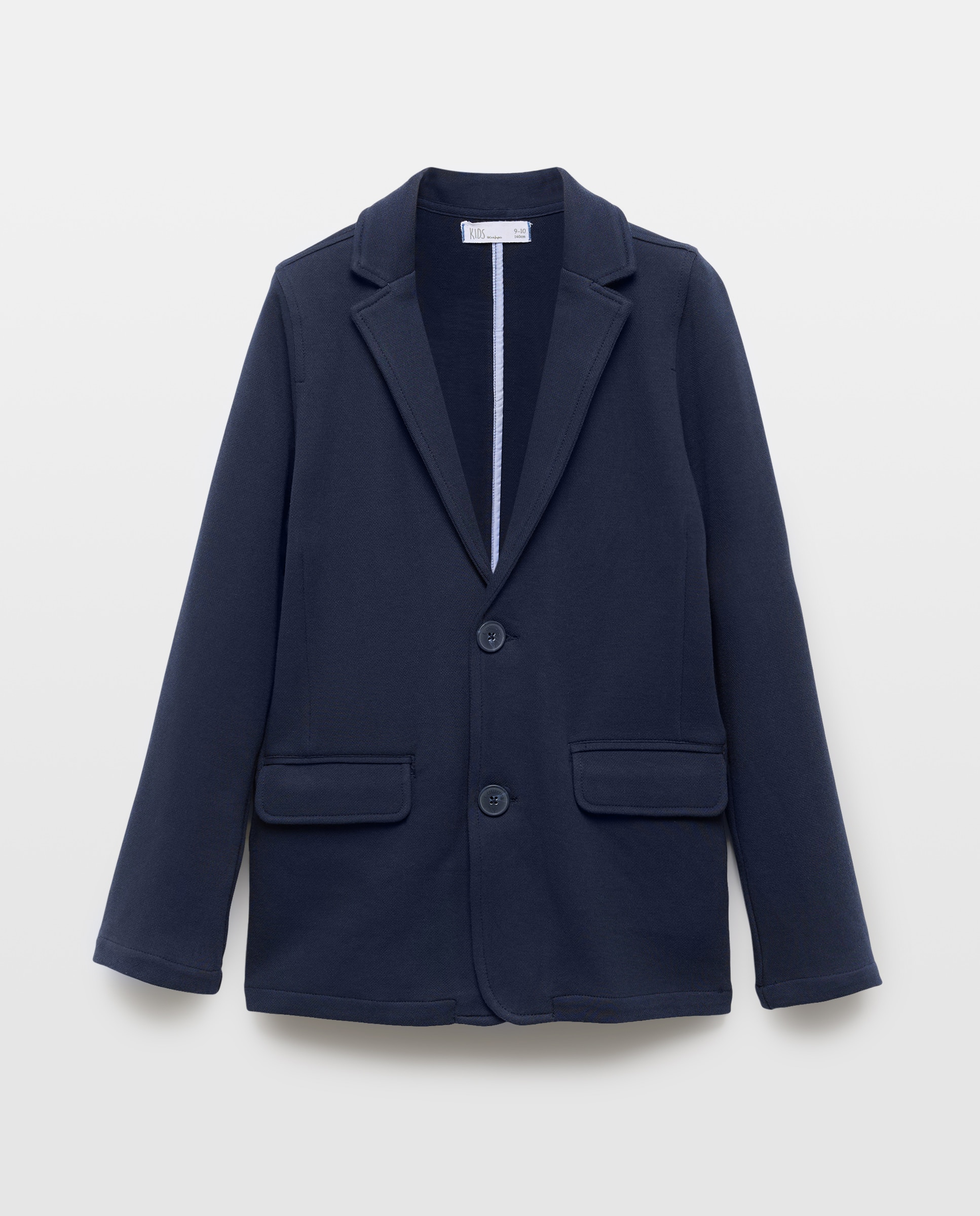 Blazer Liso Piqué Azul-marinho-5