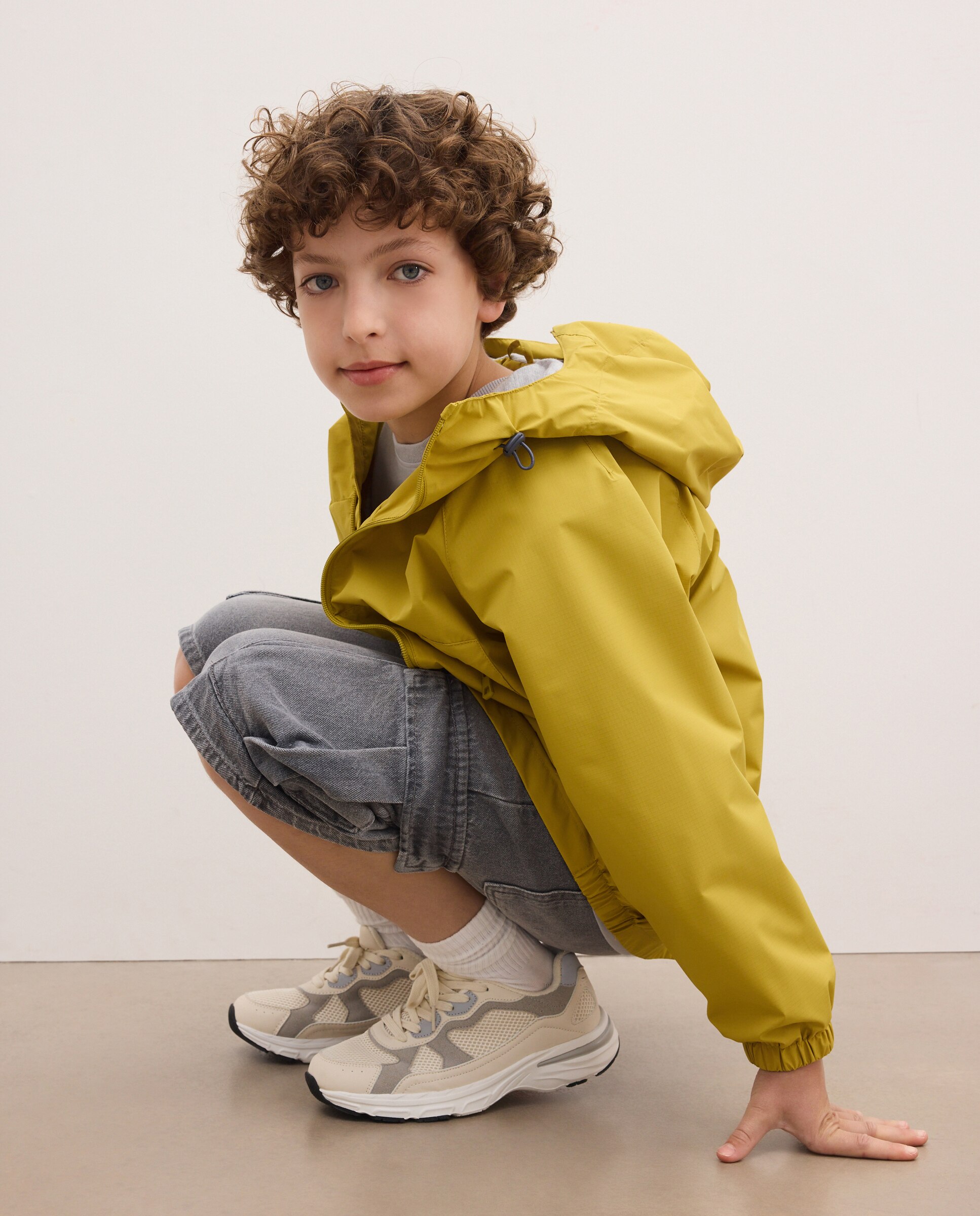 Parka ligera de niño cortavientos en color liso - Kids El Corte Inglés - 371 Aceite 371 Aceite-2