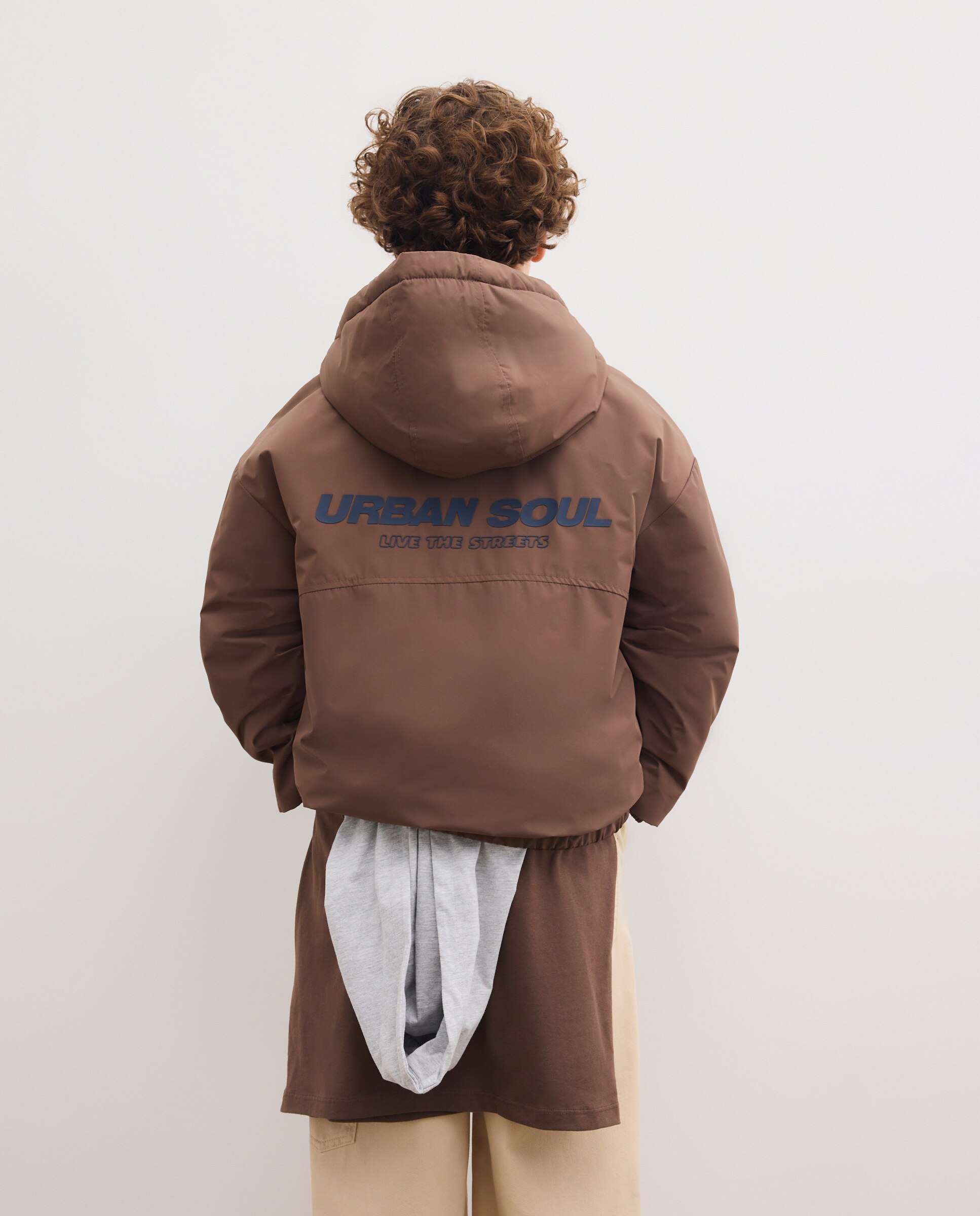 Parka ligera de niño con cortes en color liso - Kids El Corte Inglés - Marrón Marrón-4
