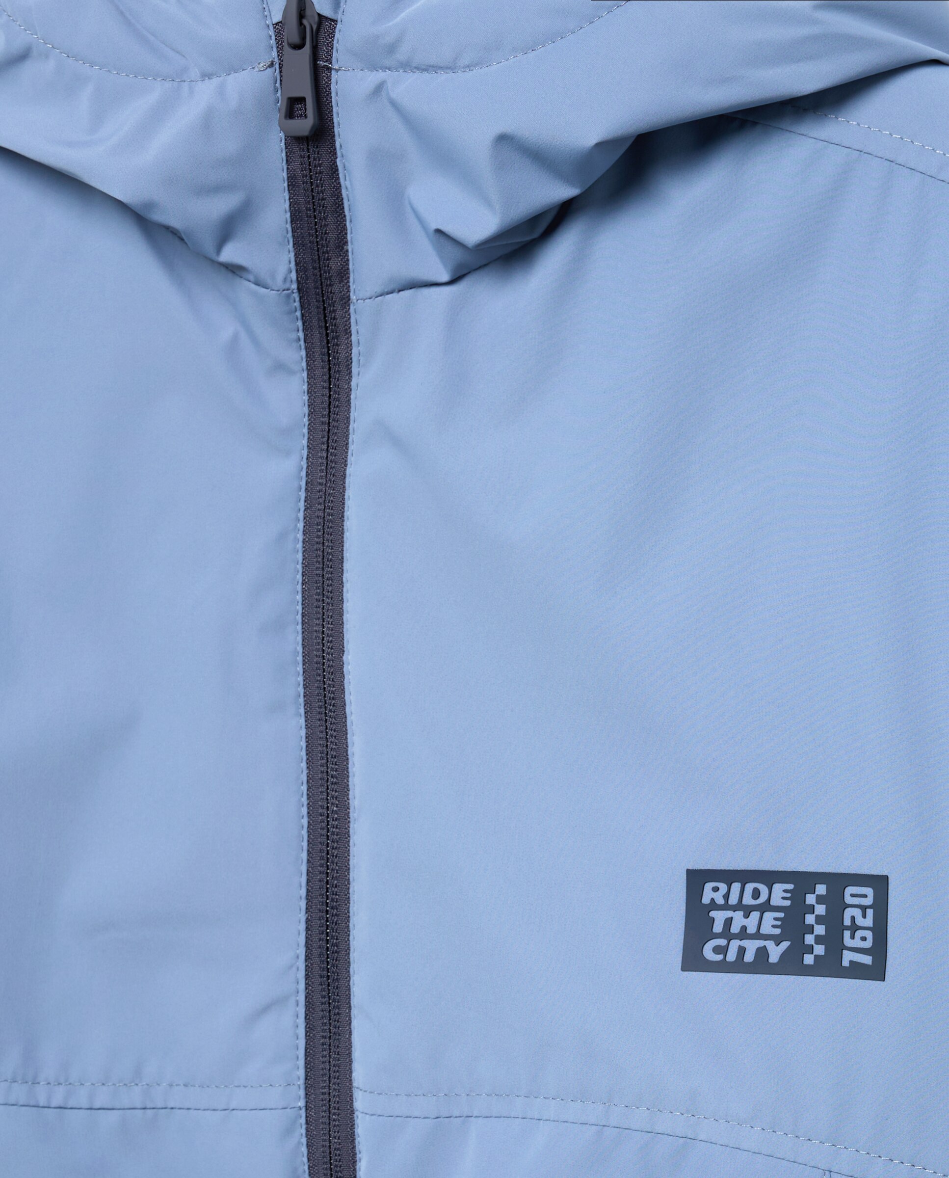 Parka Ligeira Lisa com Cortes 400 Azul-6