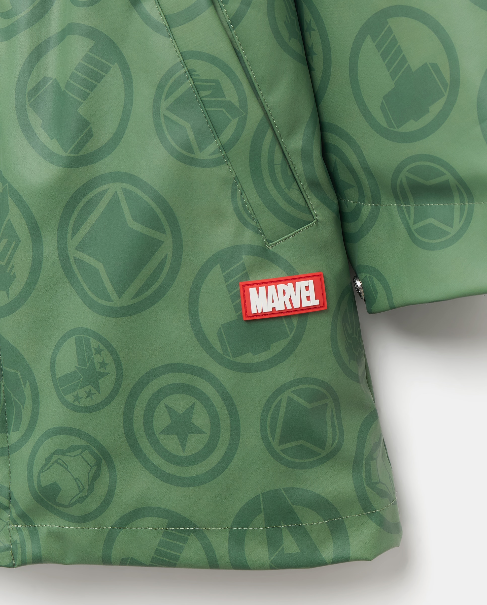 Parka Engomada com Fantasia Os Vingadores Kids El Corte Inglés Verde-2