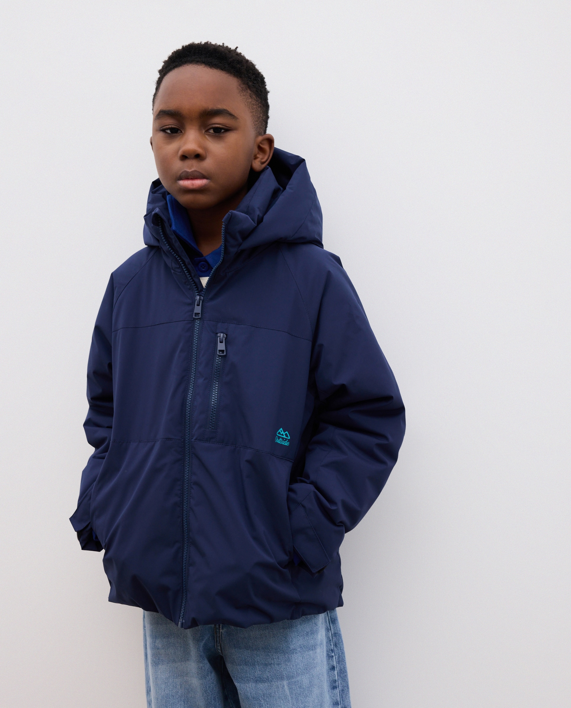 Parka lisa ligera parche de niño - Kids El Corte Inglés - Azul marino Azul marino-2