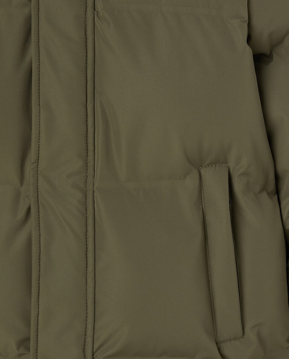 Parka com Fantasia e Costuras Termosseladas 520 Caqui-5