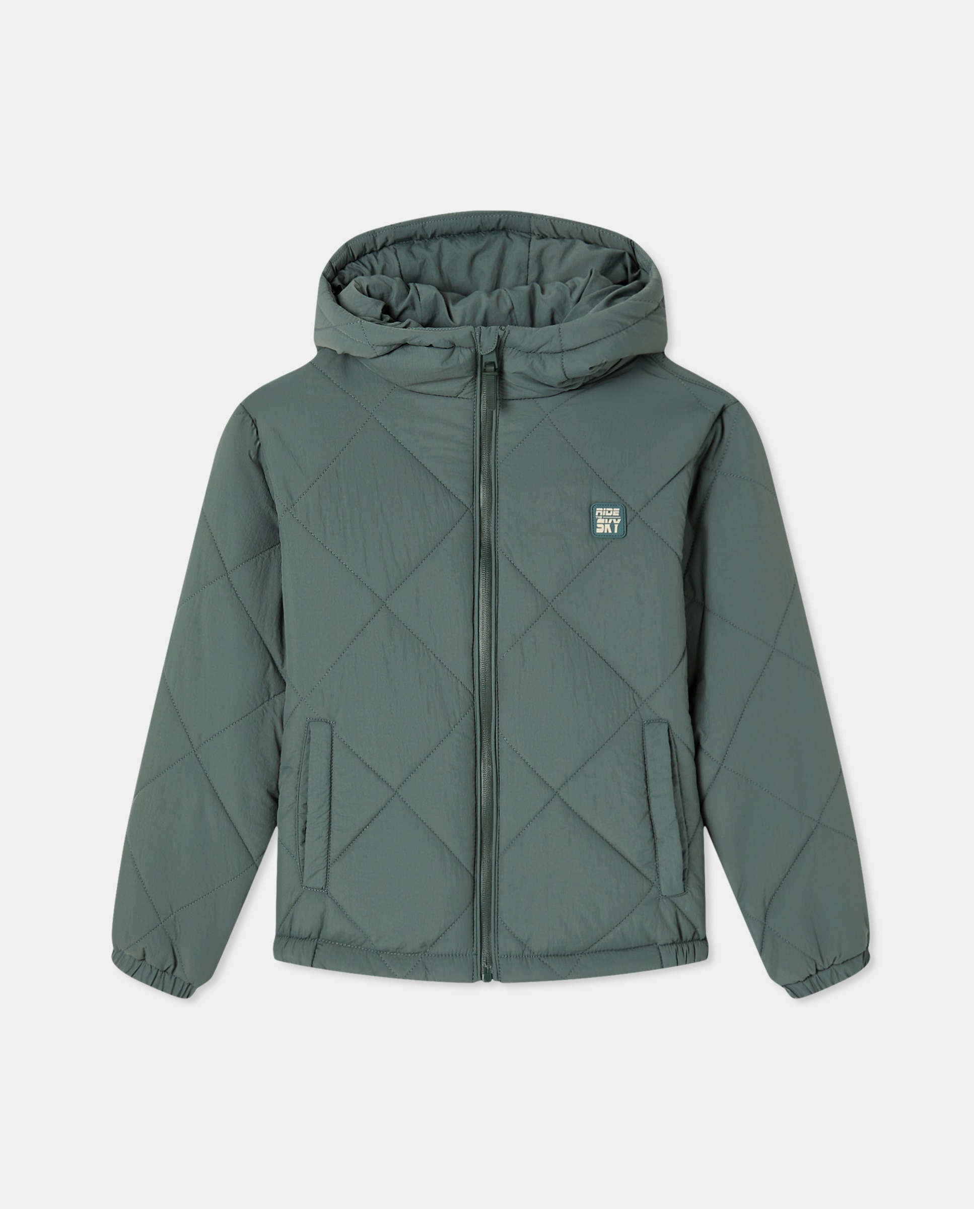 Parka Básica Verde-4