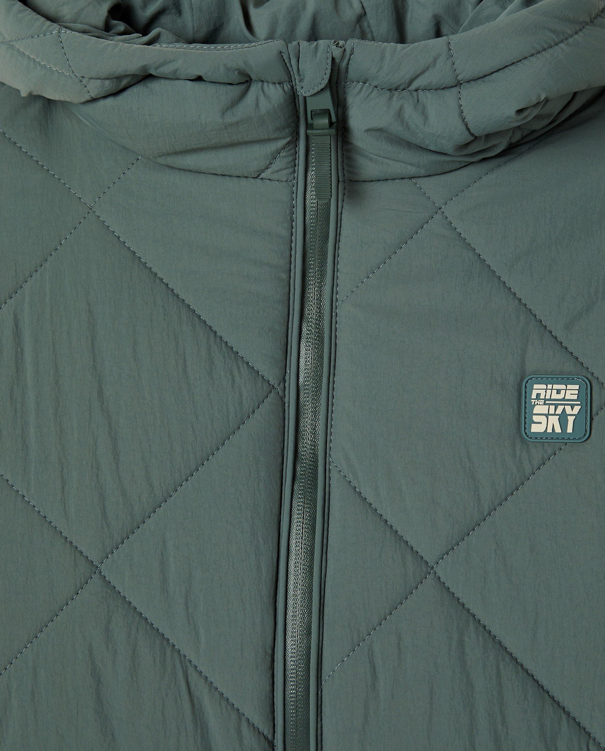 Parka Básica Verde-5