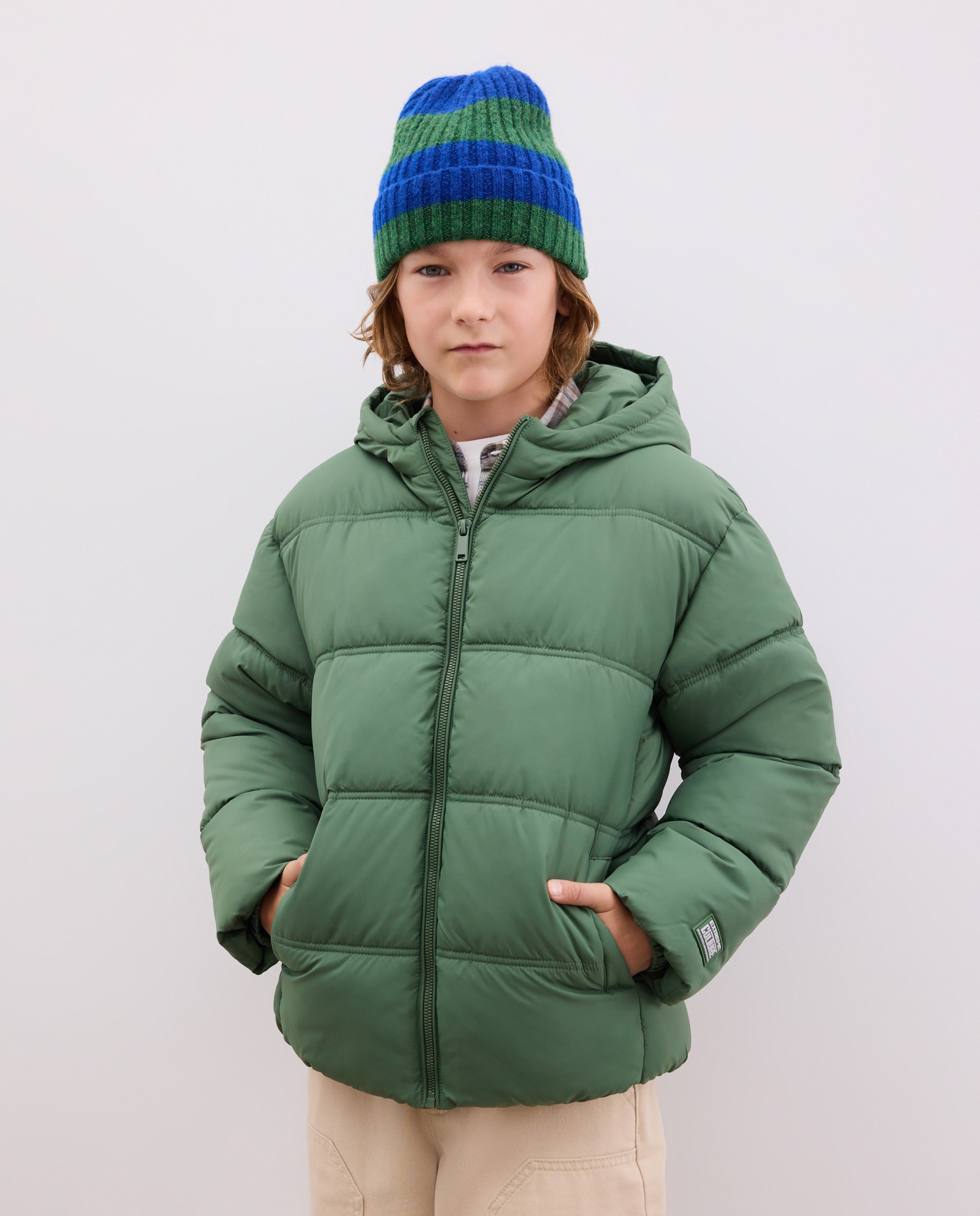 Parka de niño básica lisa - Kids El Corte Inglés - Verde Verde-2