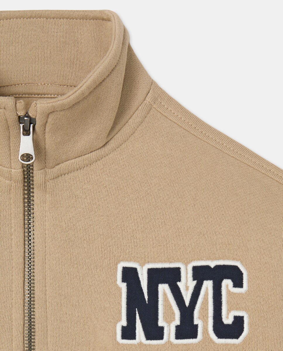 Sweatshirt Lisa com Gola Trucker 730 Camel-6