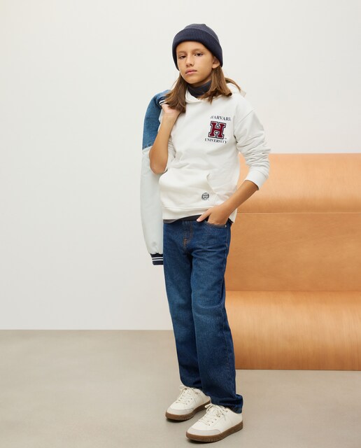 Imagem 0 de Sweatshirt com Capuz com Detalhe Harvard