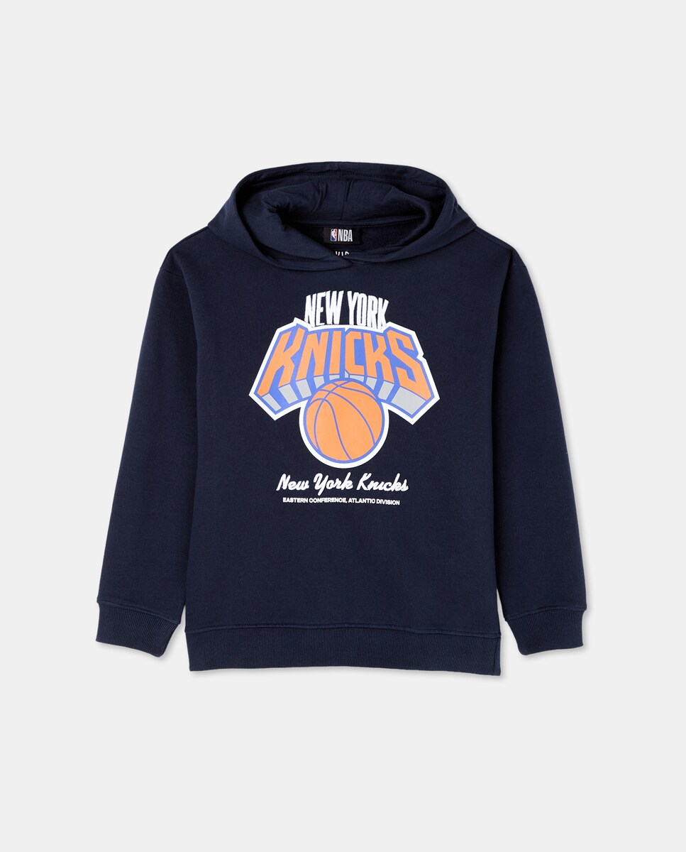 Sweatshirt com Capuz NBA NY Knicks Azul-marinho-4