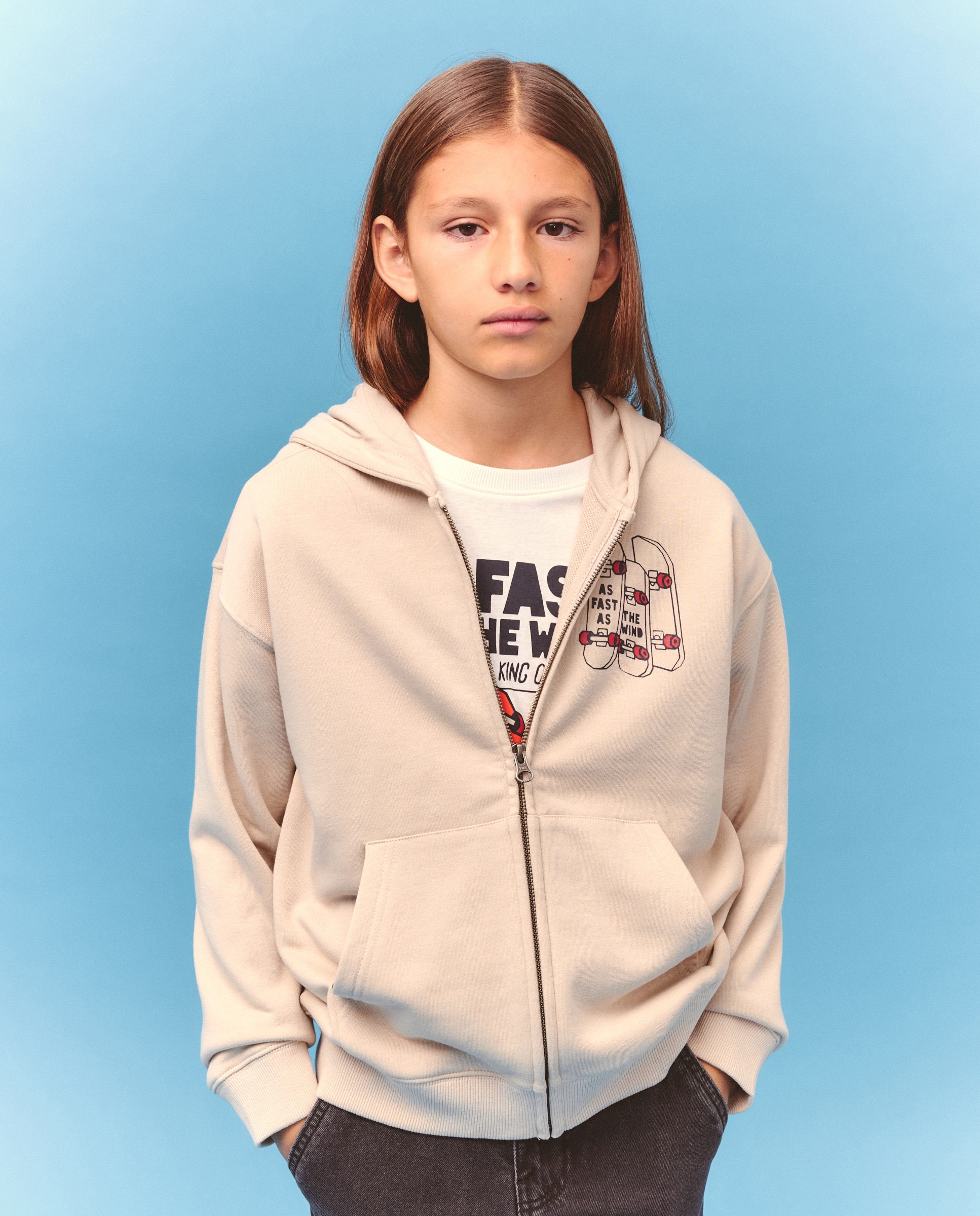 Imagem 0 de Sweatshirt Aberta com Capuz