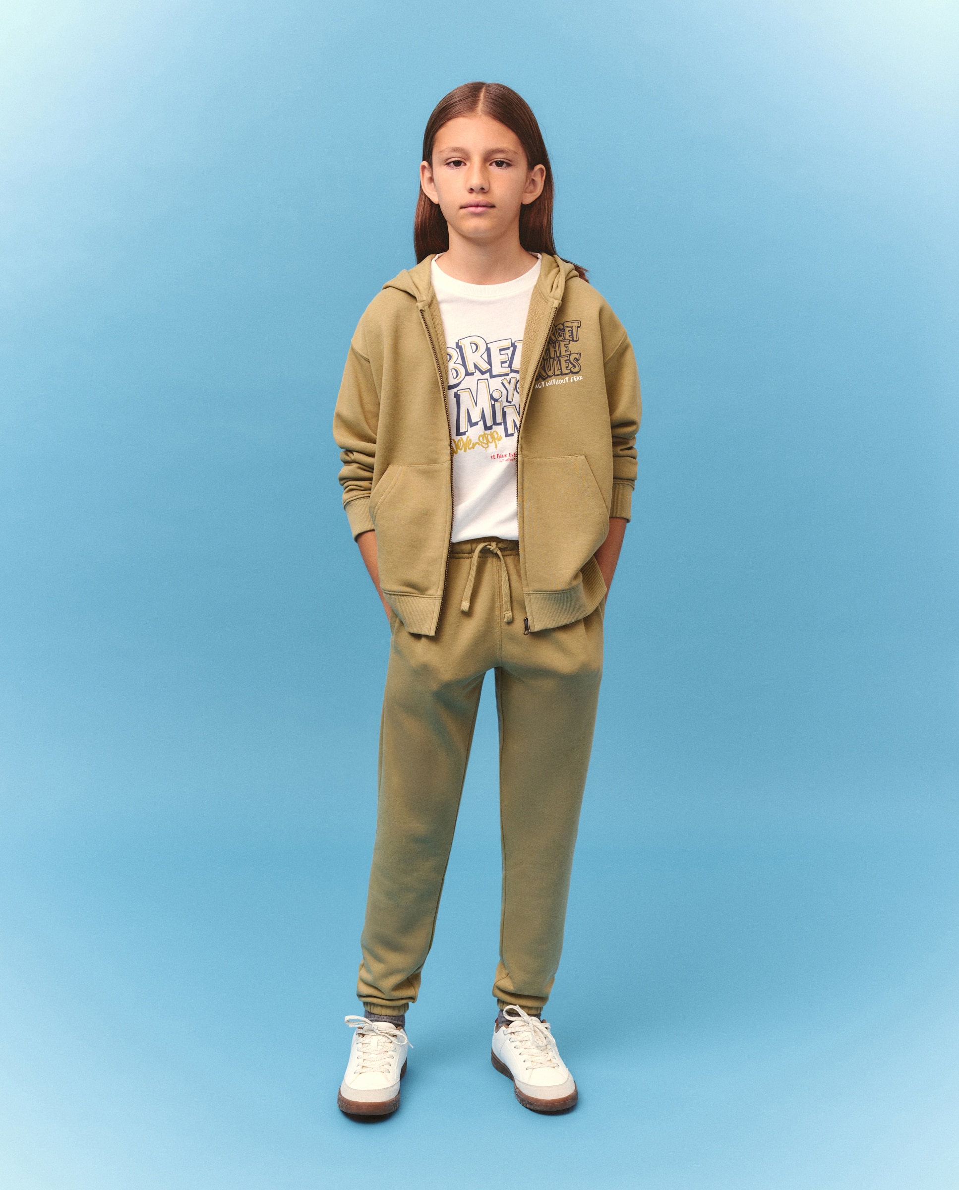 Sweatshirt Aberta com Capuz Verde-2
