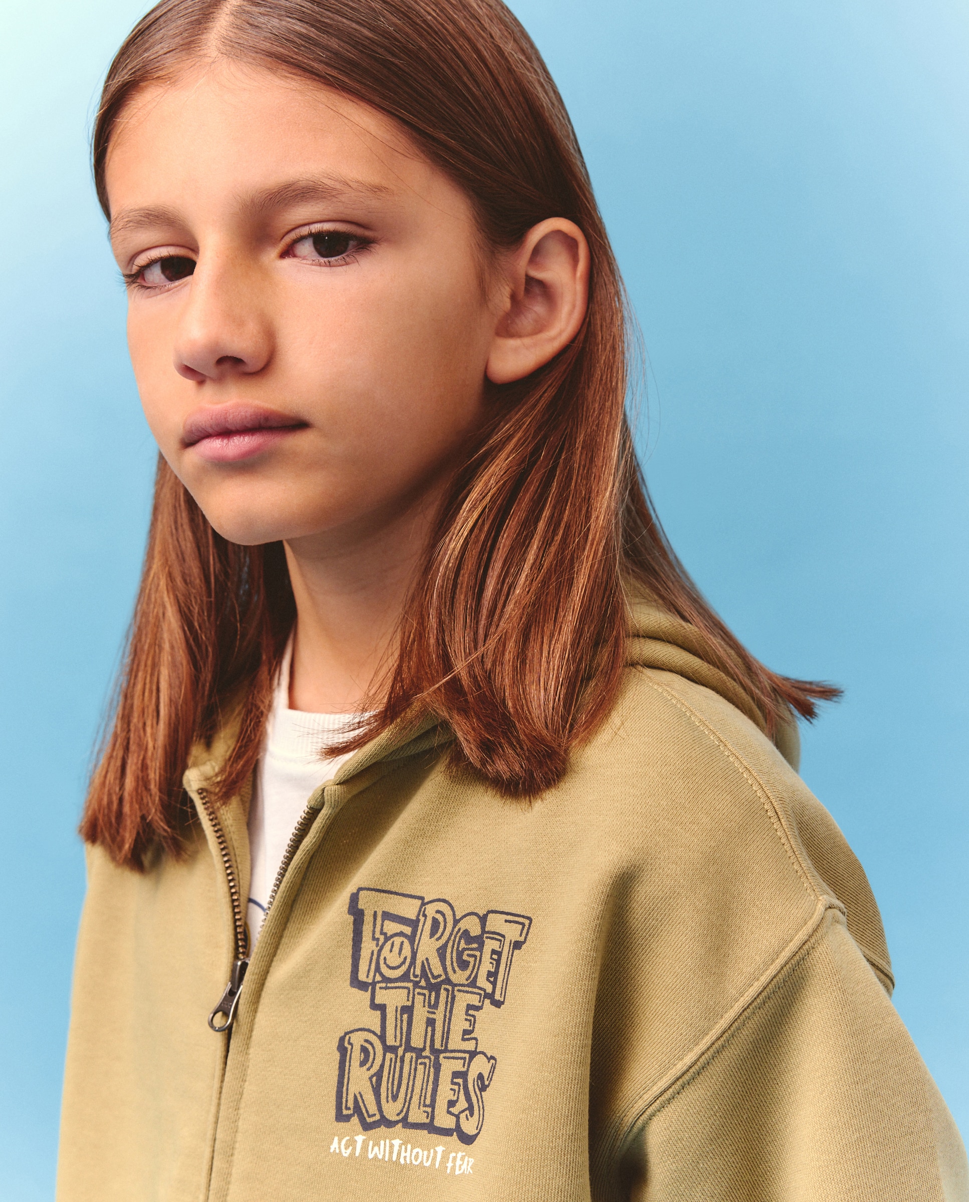 Sweatshirt Aberta com Capuz Verde-3