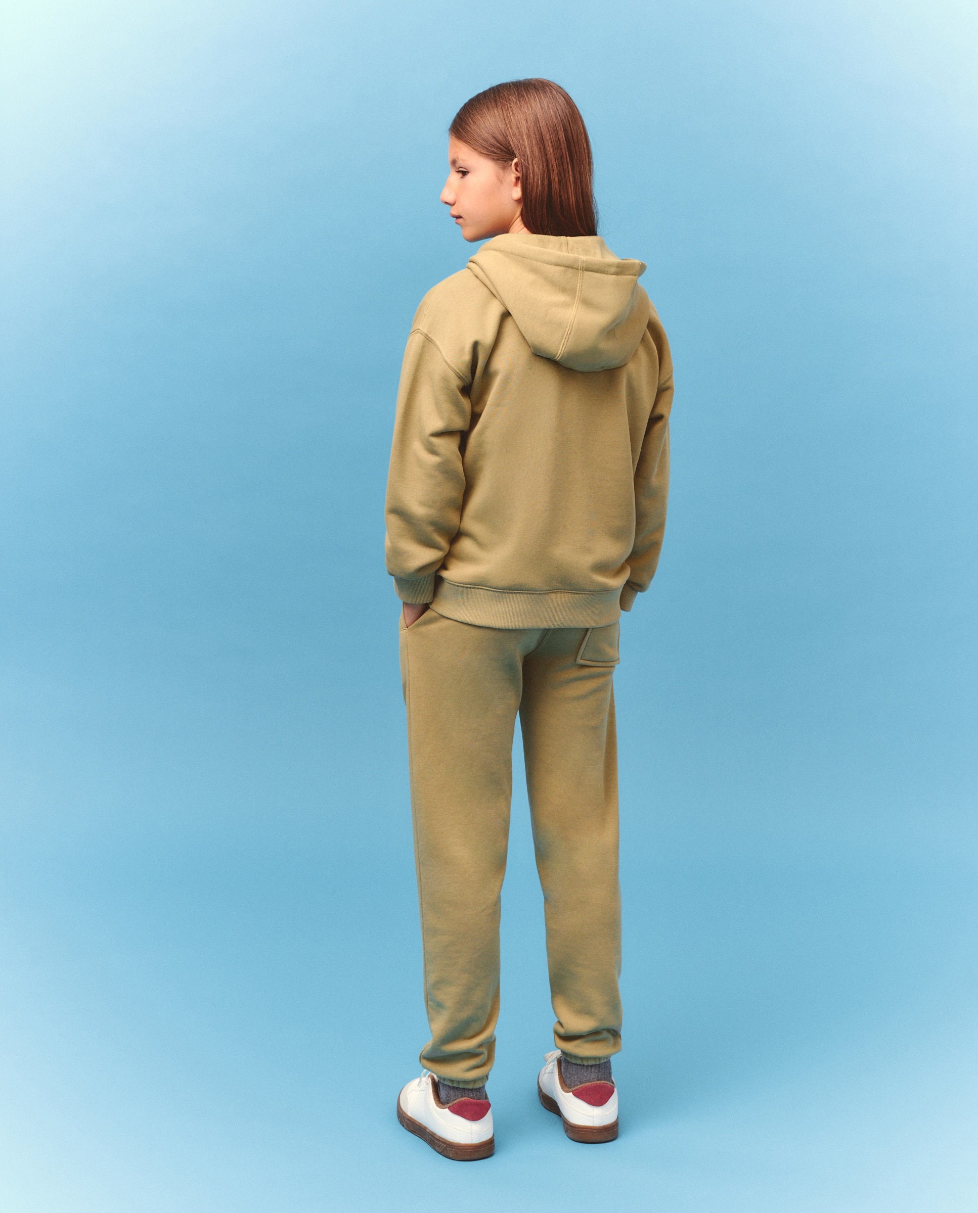 Sweatshirt Aberta com Capuz Verde-4