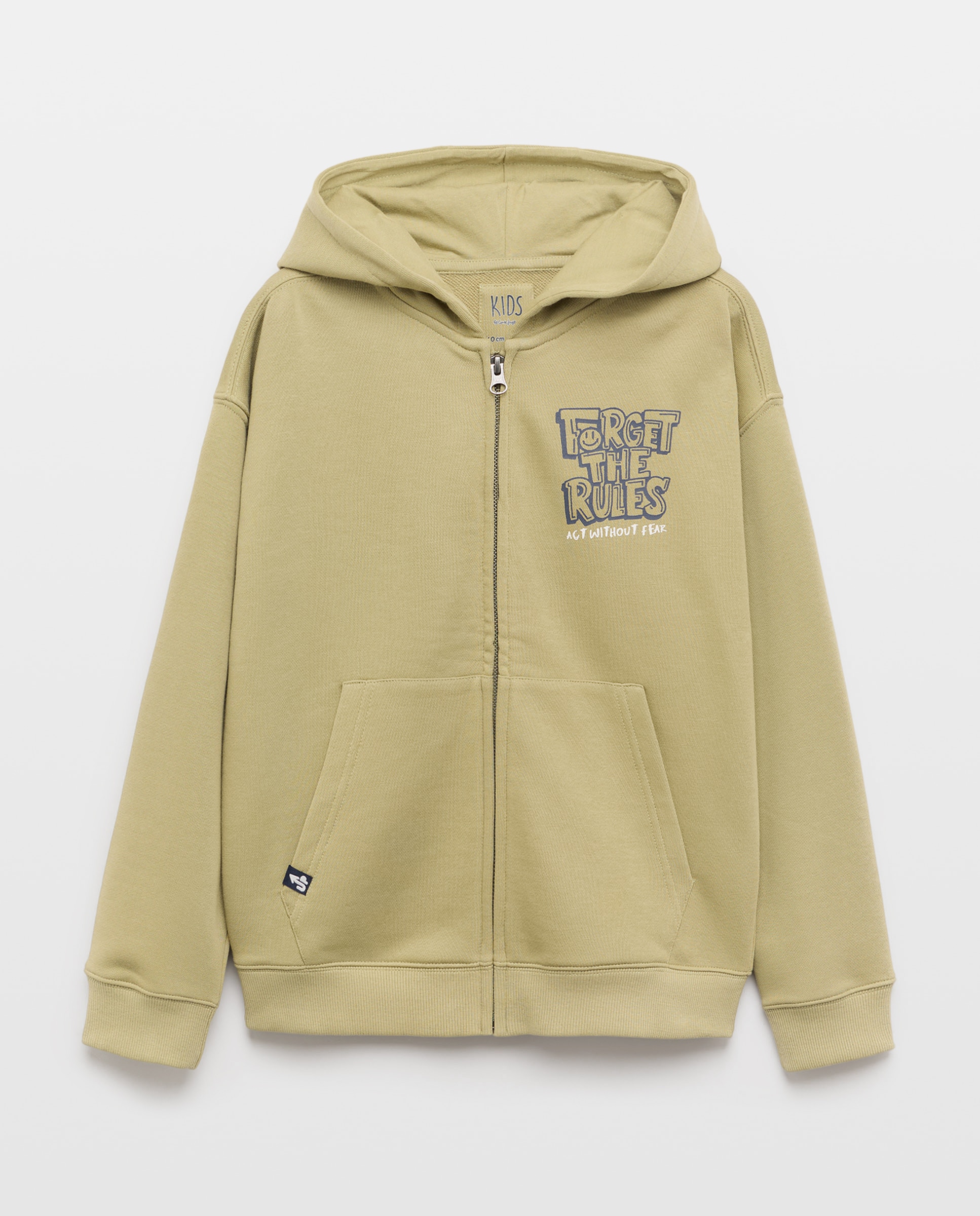 Sweatshirt Aberta com Capuz Verde-5