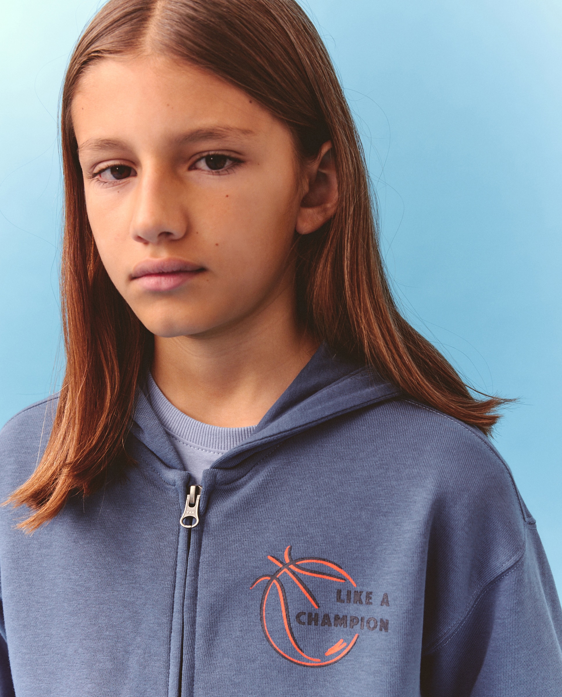 Sweatshirt Aberta com Capuz Kids El Corte Inglés Azul-3