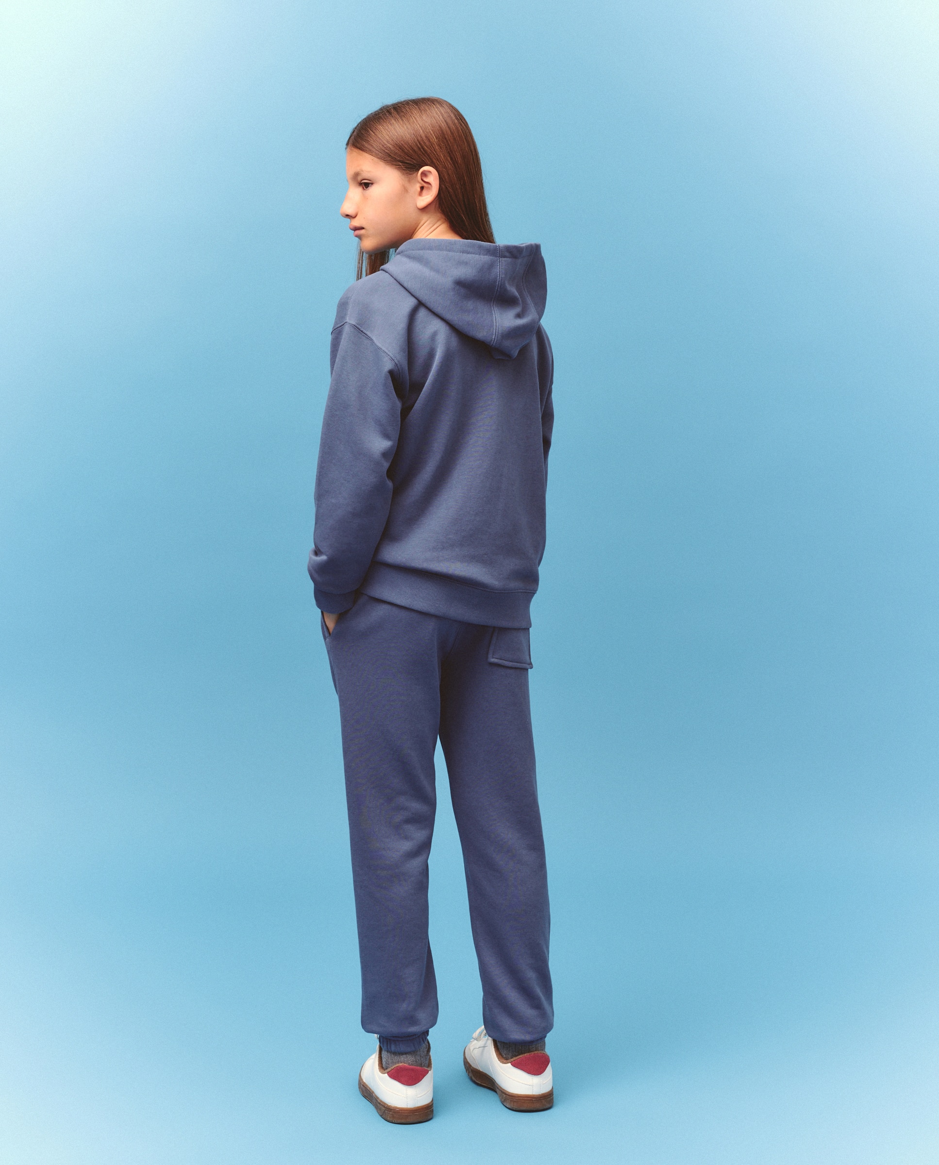 Sweatshirt Aberta com Capuz Kids El Corte Inglés Azul-4