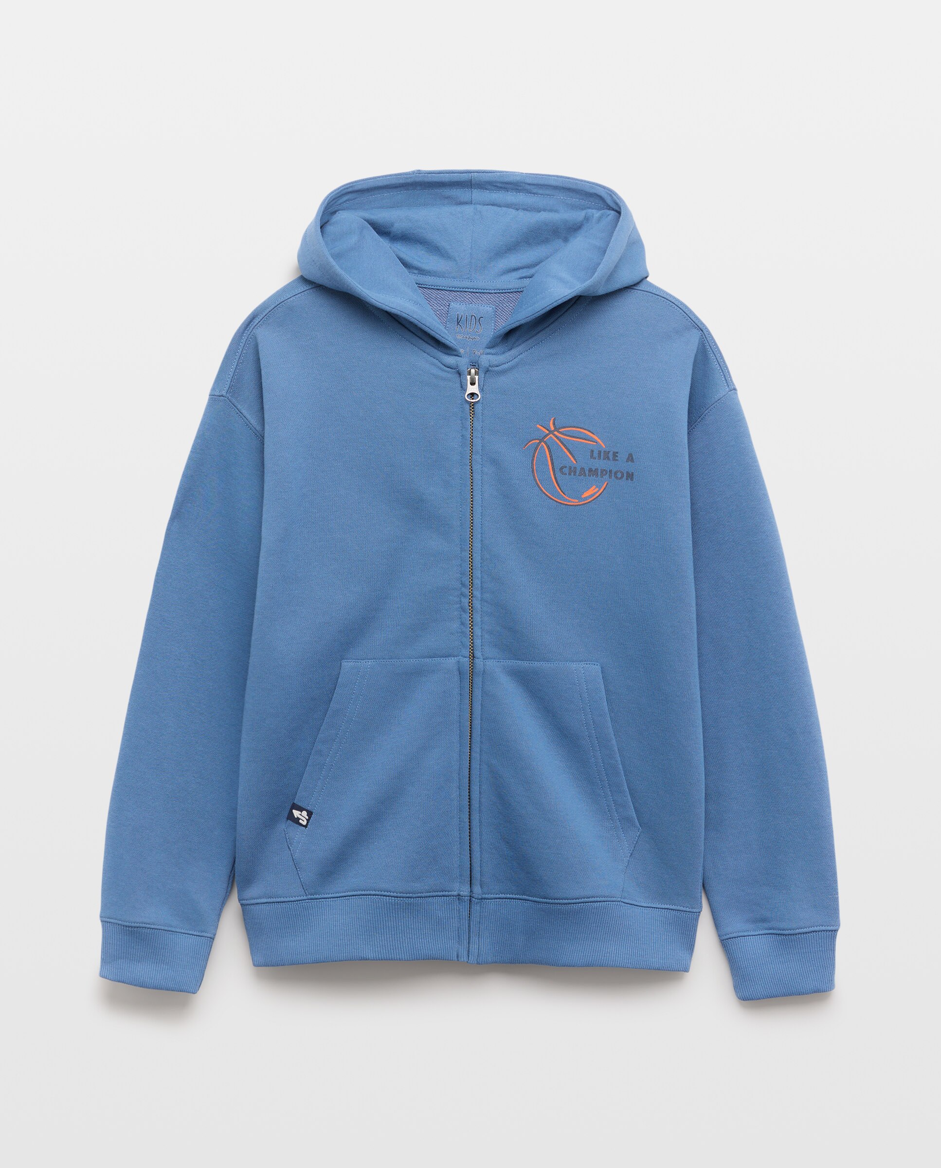 Sweatshirt Aberta com Capuz Kids El Corte Inglés Azul-5