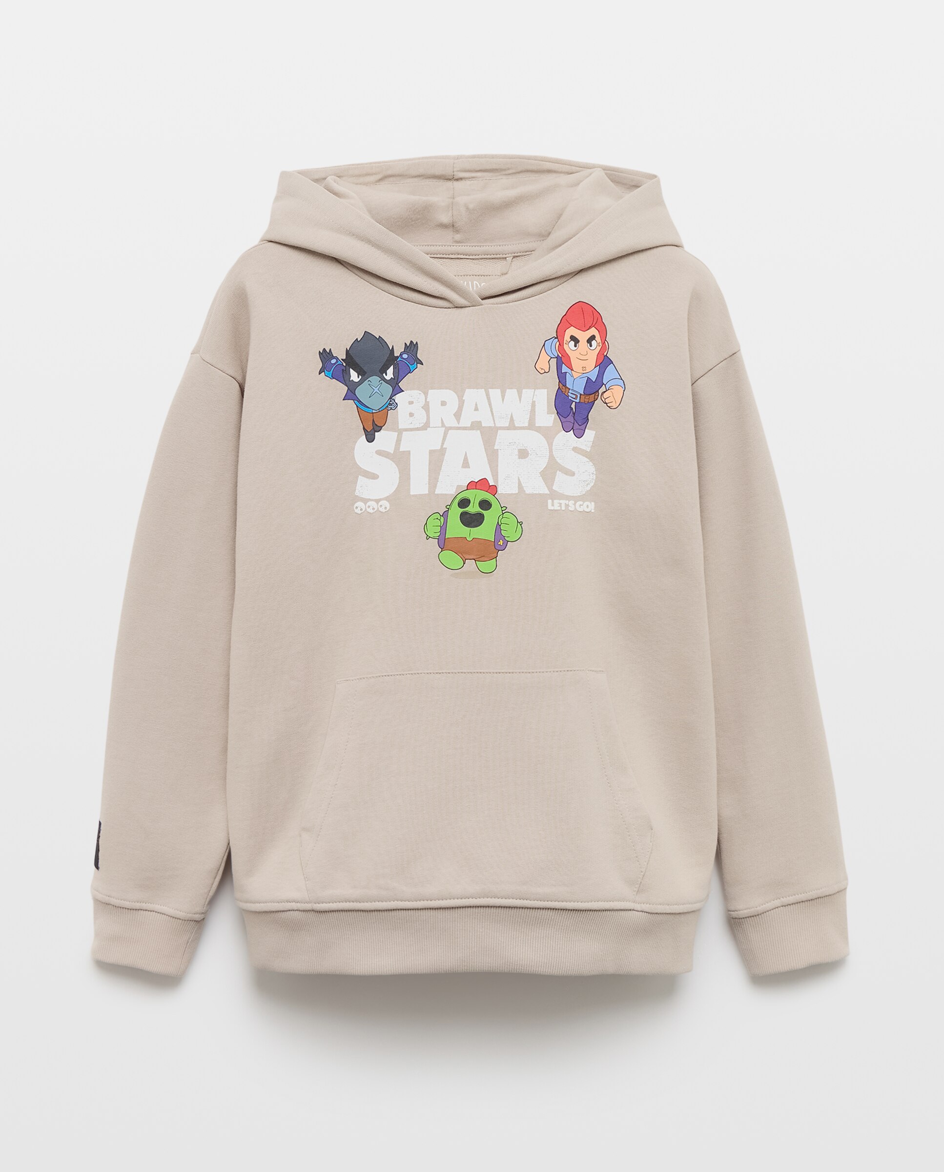 Sweatshirt Fechada com Capuz e Estampado Brawl Stars Kids El Corte Inglés Camel-4