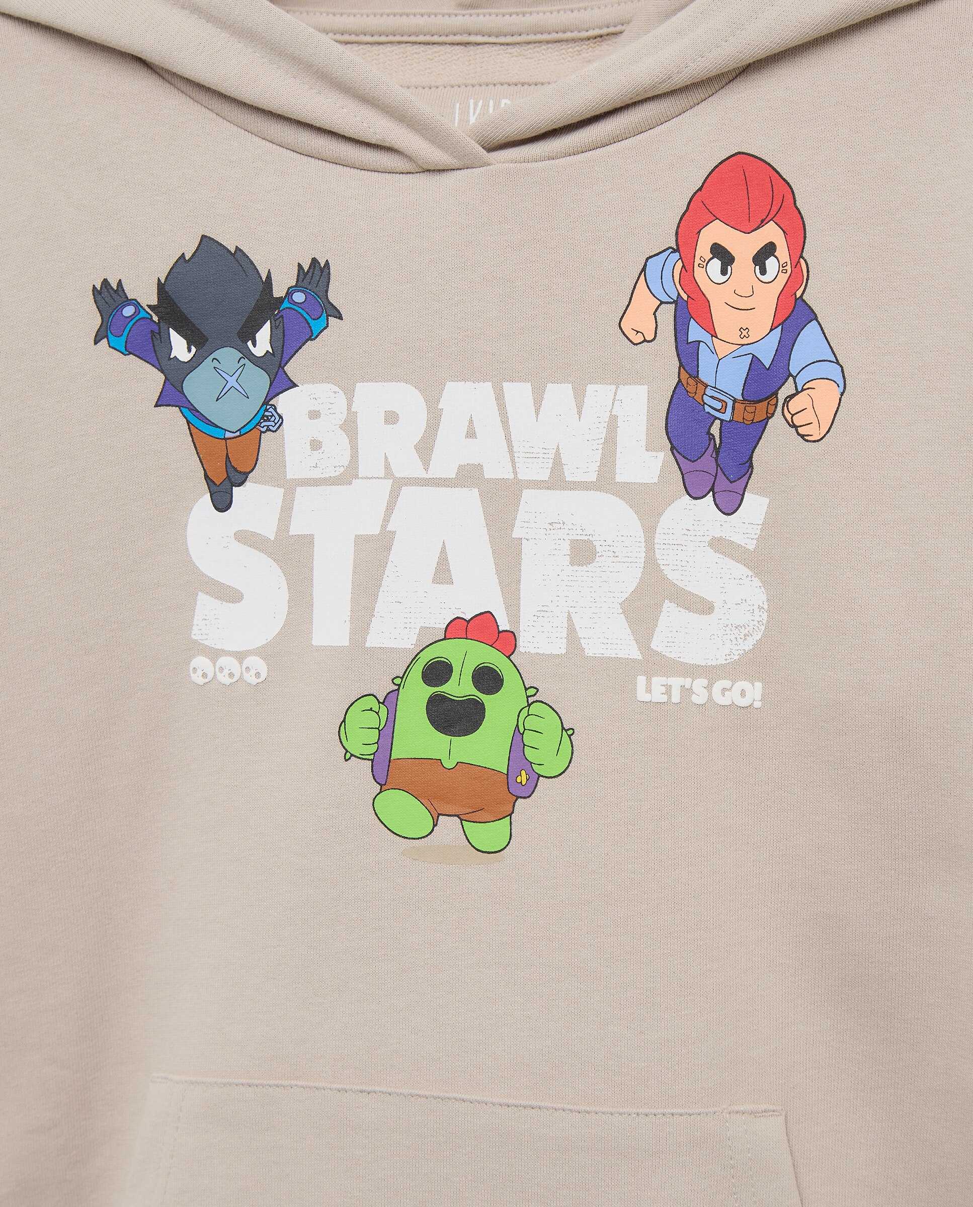 Sweatshirt Fechada com Capuz e Estampado Brawl Stars Kids El Corte Inglés Camel-5