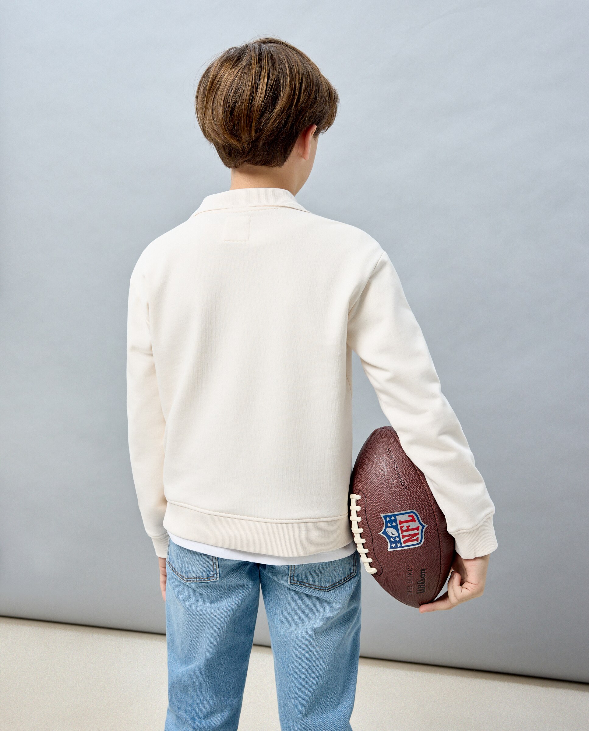 Sweatshirt com Colarinho de Polo Kids El Corte Inglés Branco-3