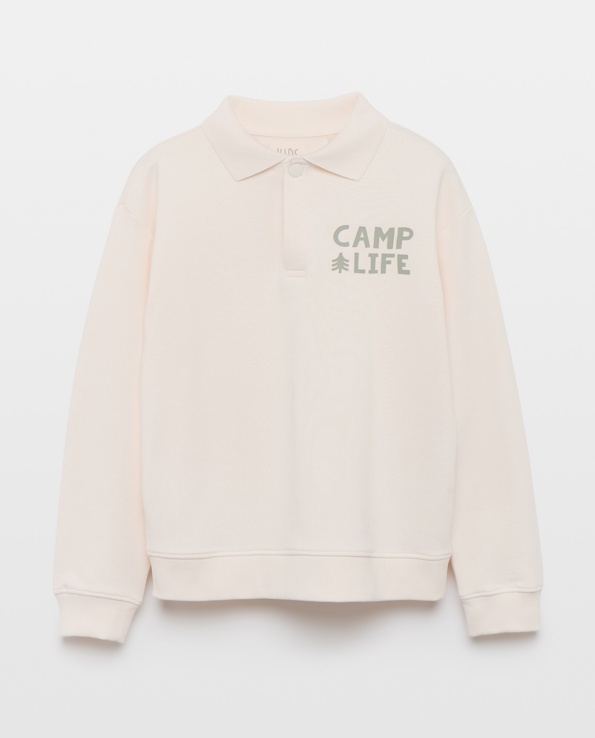 Sweatshirt com Colarinho de Polo Kids El Corte Inglés Branco-5