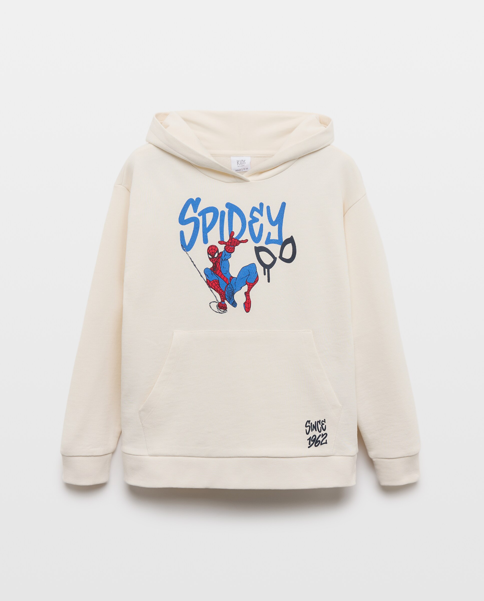 Sweatshirt Fechada com Capuz e Estampado Homem-Aranha Kids El Corte Inglés Branco-4