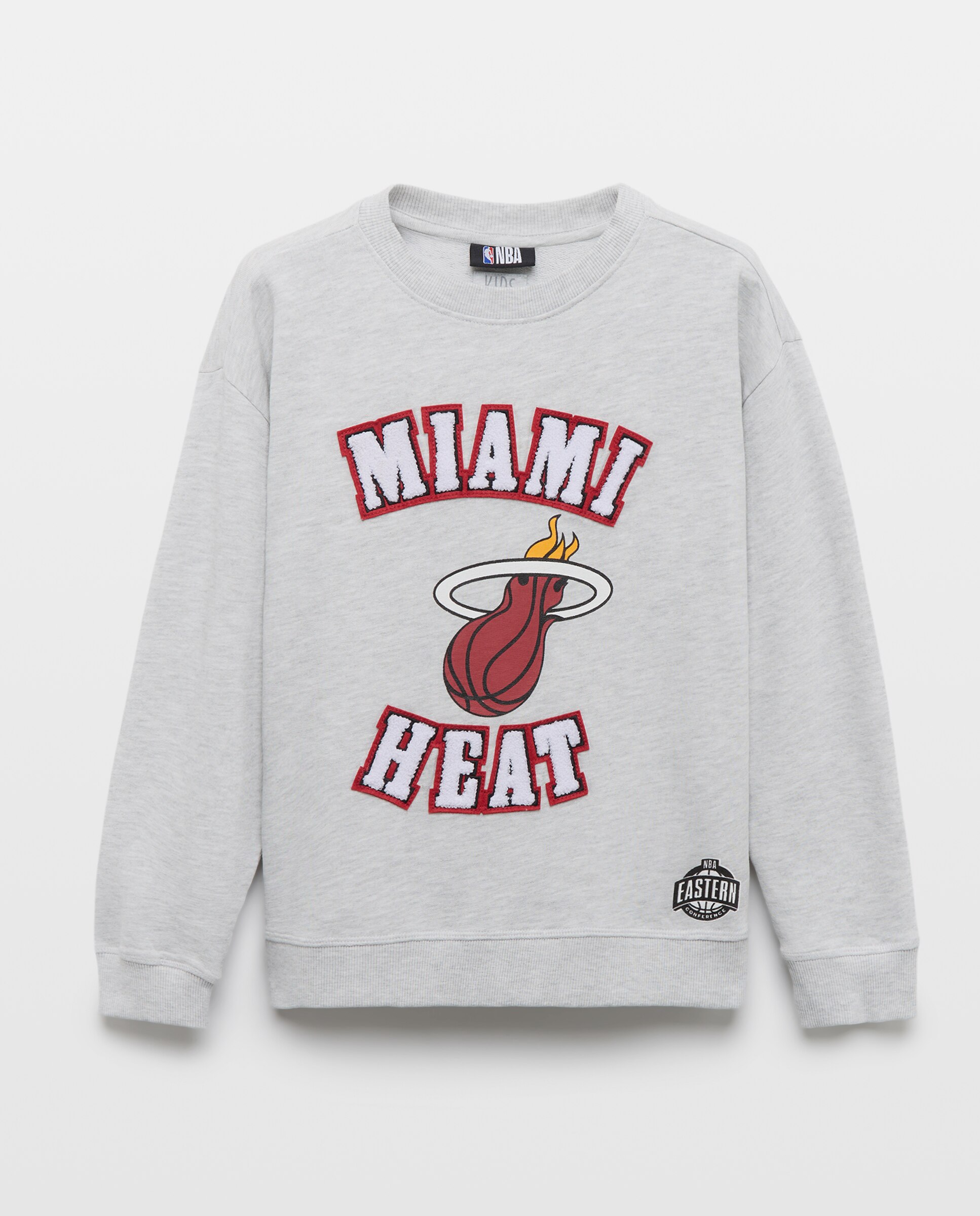 Sweatshirt Fechada com Estampado NBA Kids El Corte Inglés Cinzento-4