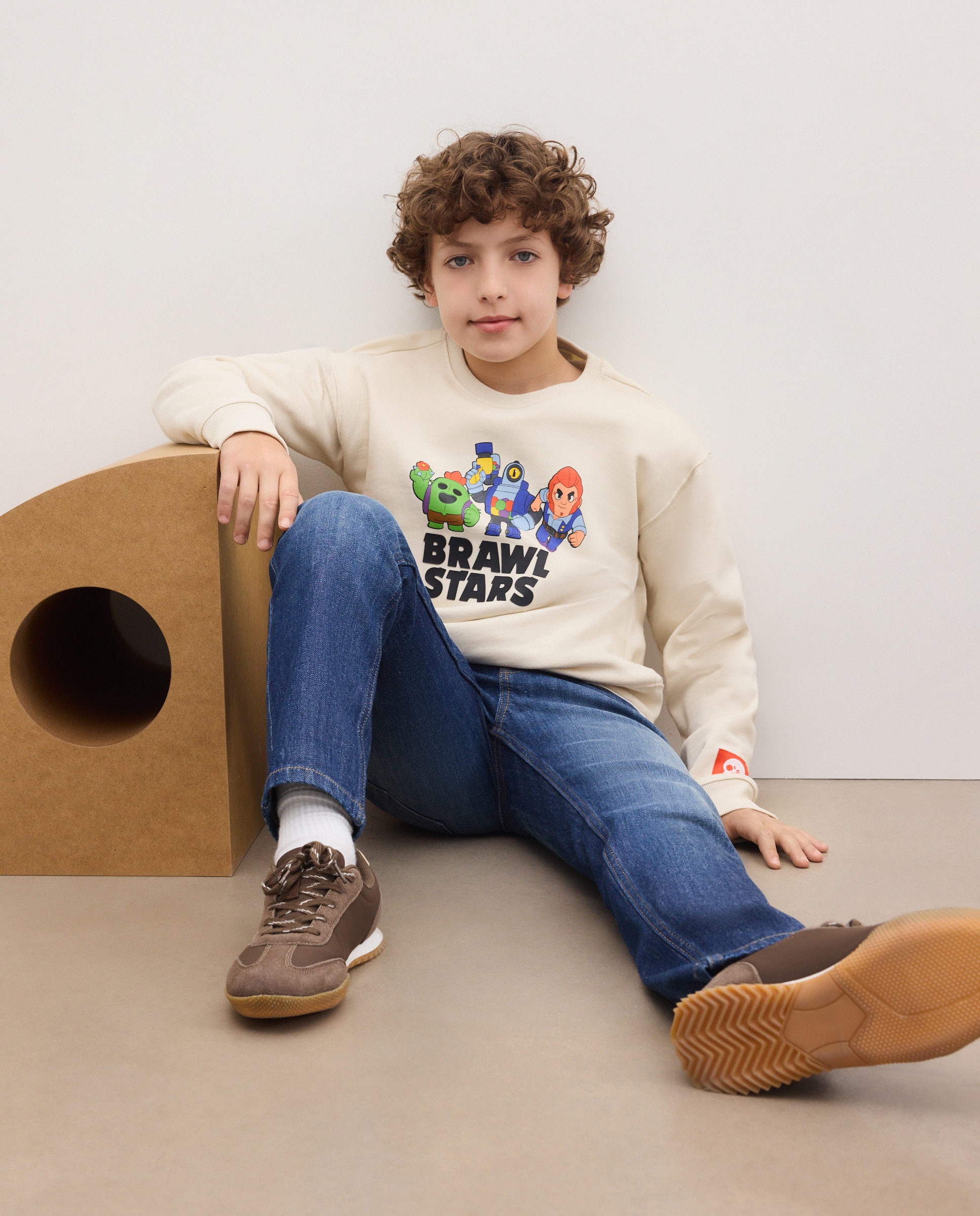 Sudadera de niño cerrada estampado fantasía BRAWL STARS - Kids El Corte Inglés - Blanco Blanco-1