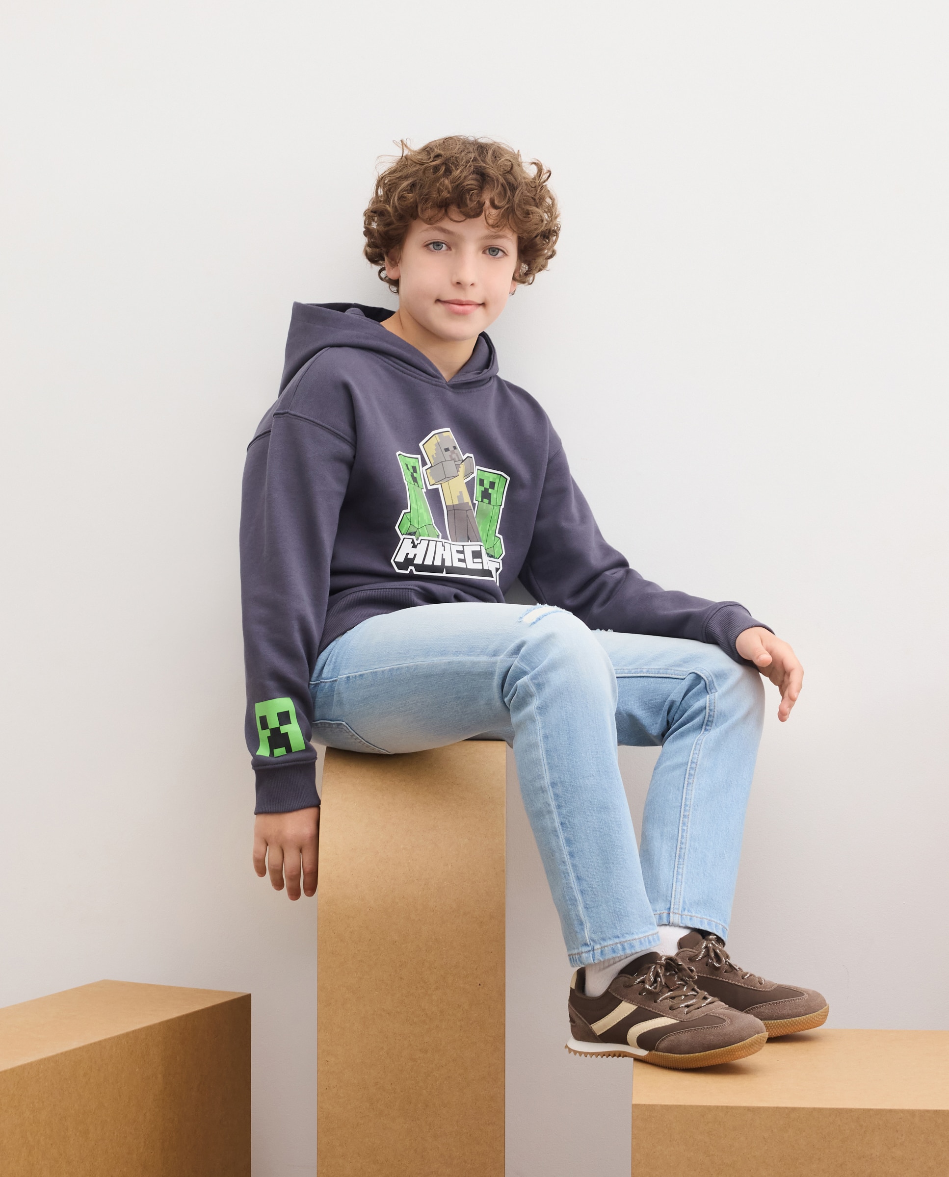 Imagem 0 de Sweatshirt Fechada com Capuz e Estampado de Fantasia Minecraft