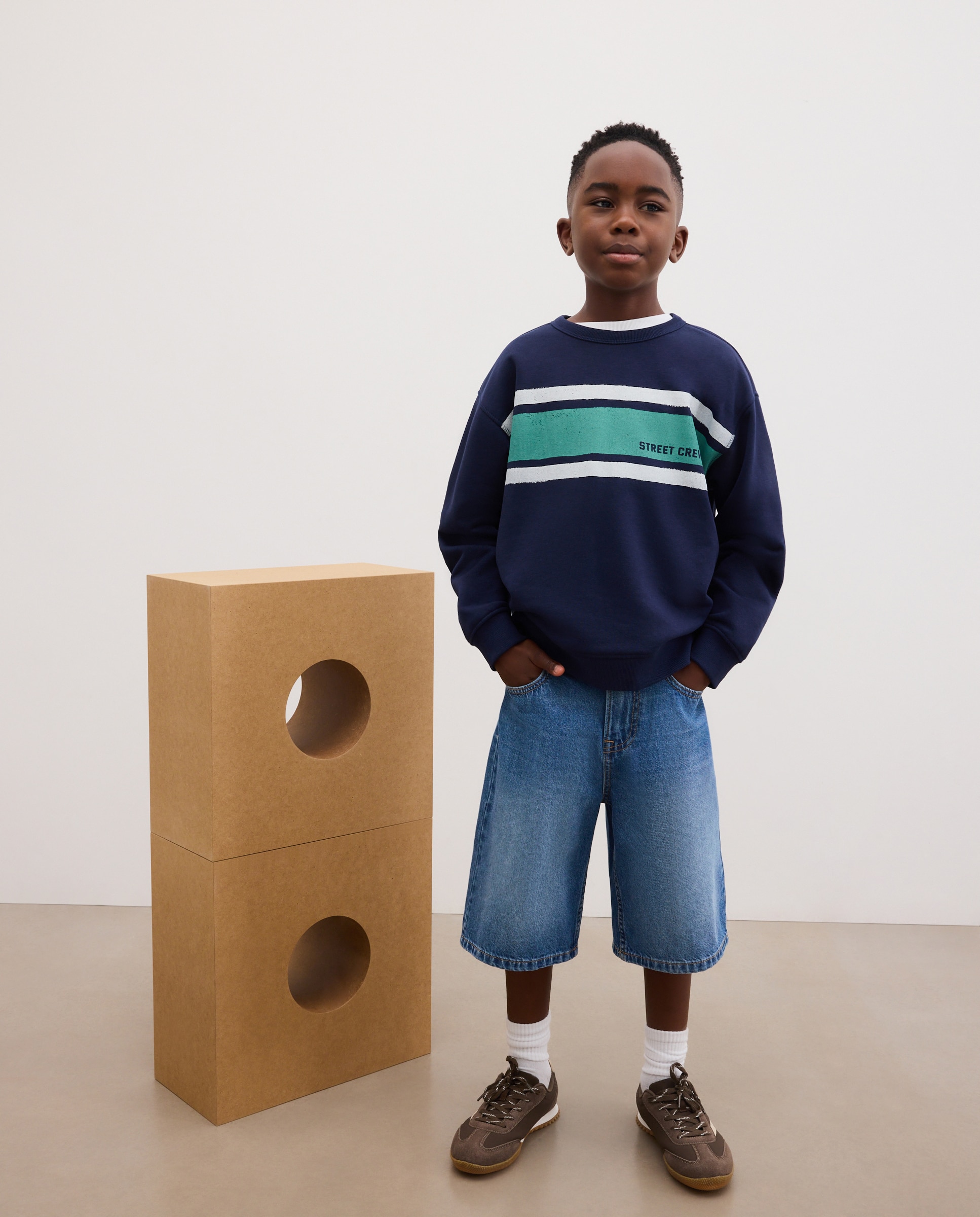 Imagen 1 de Sudadera de niño básica cuello caja fantasía - Kids El Corte Inglés - Azul Azul