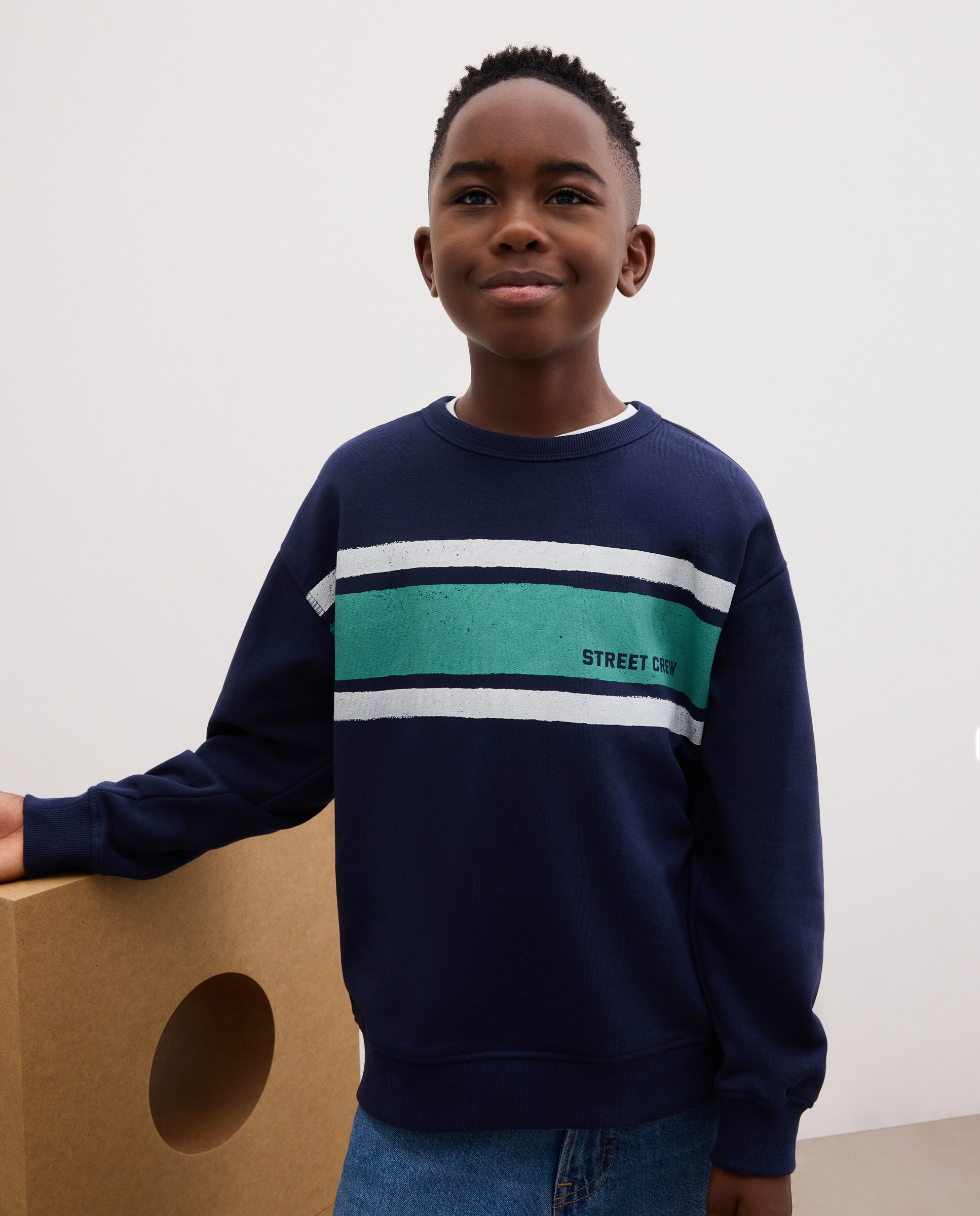 Imagen 2 de Sudadera de niño básica cuello caja fantasía - Kids El Corte Inglés - Azul Azul
