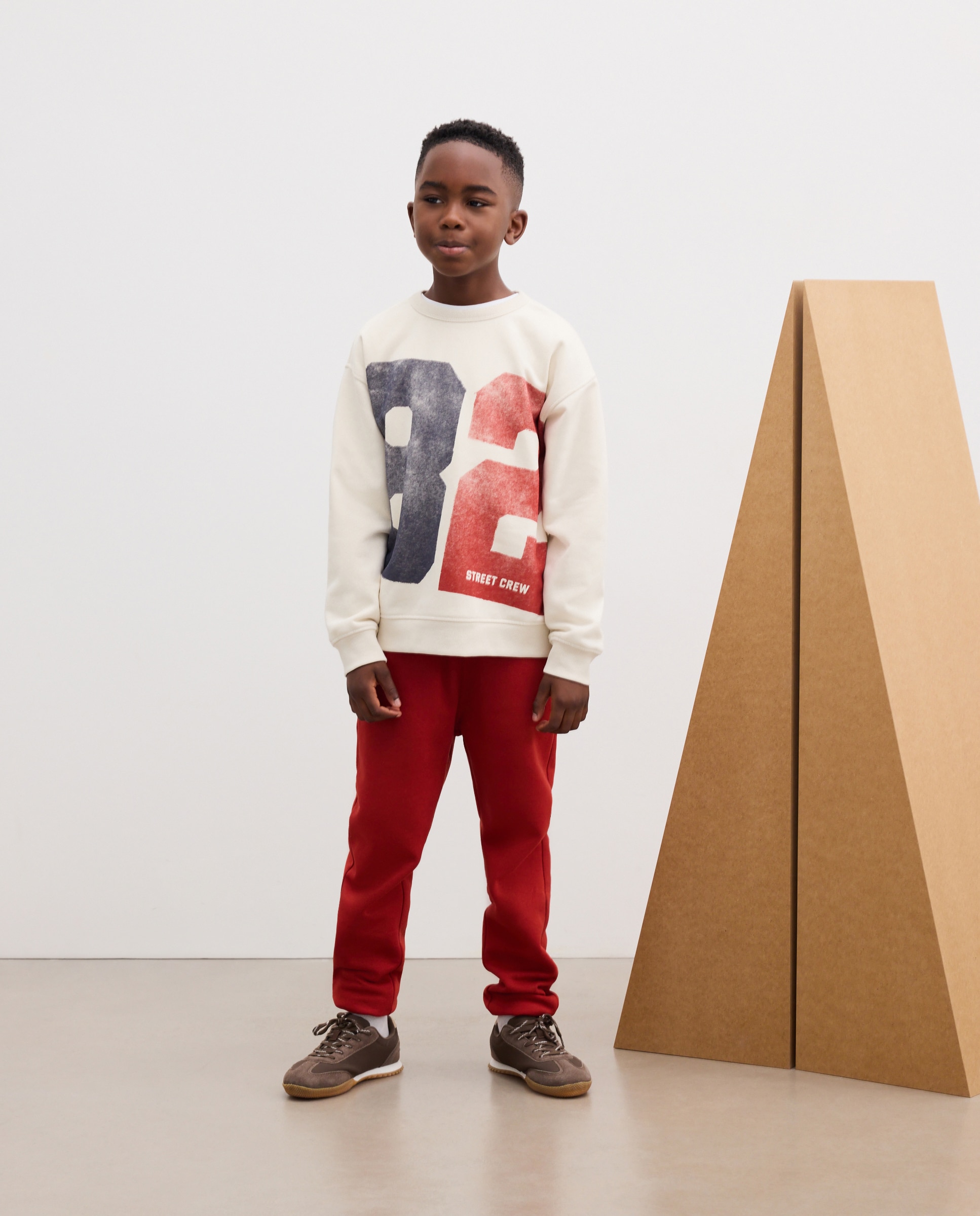 Sudadera de niño básica cuello caja fantasía - Kids El Corte Inglés - Blanco Blanco-2