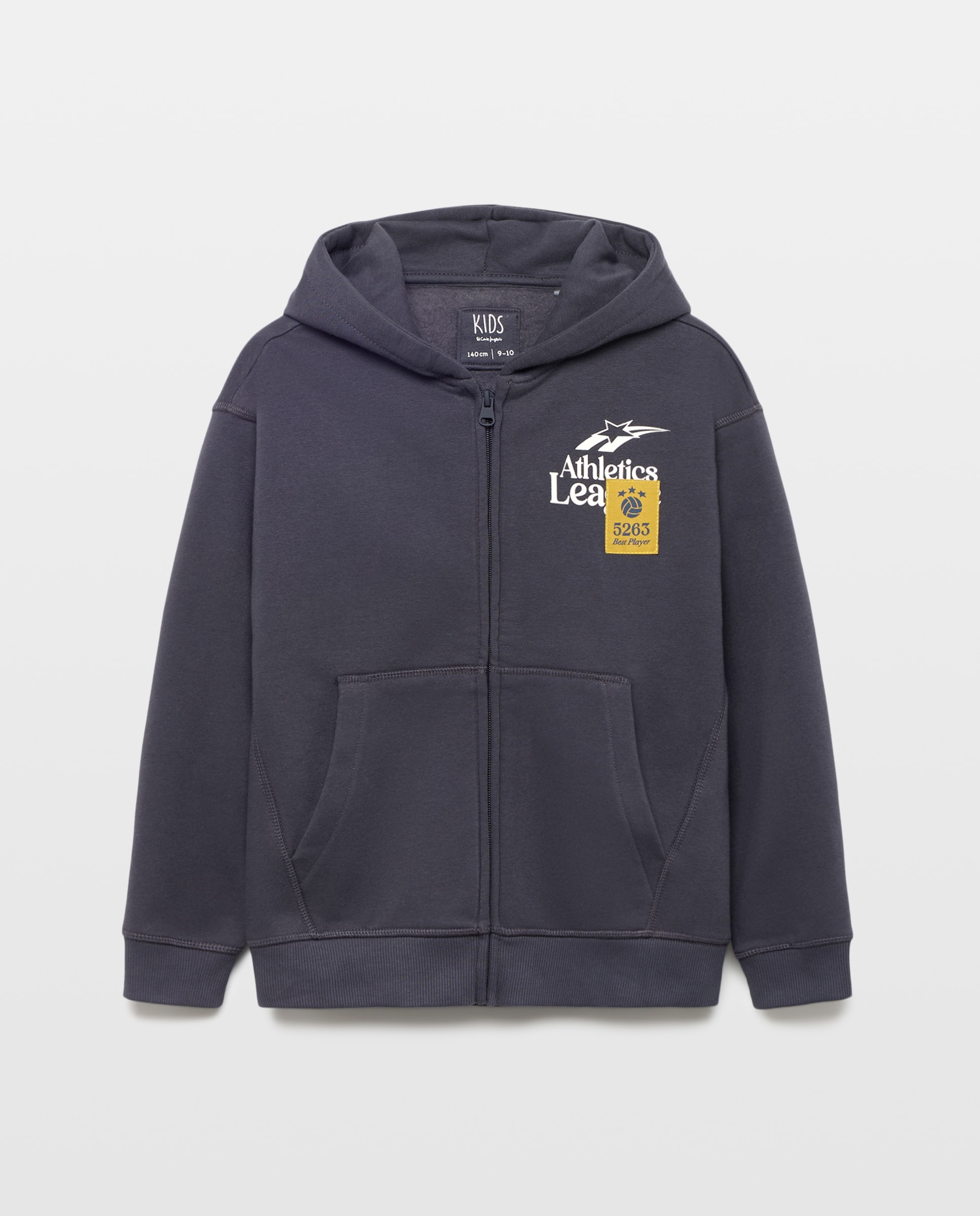 Sweatshirt Aberta com Capuz Preto-4