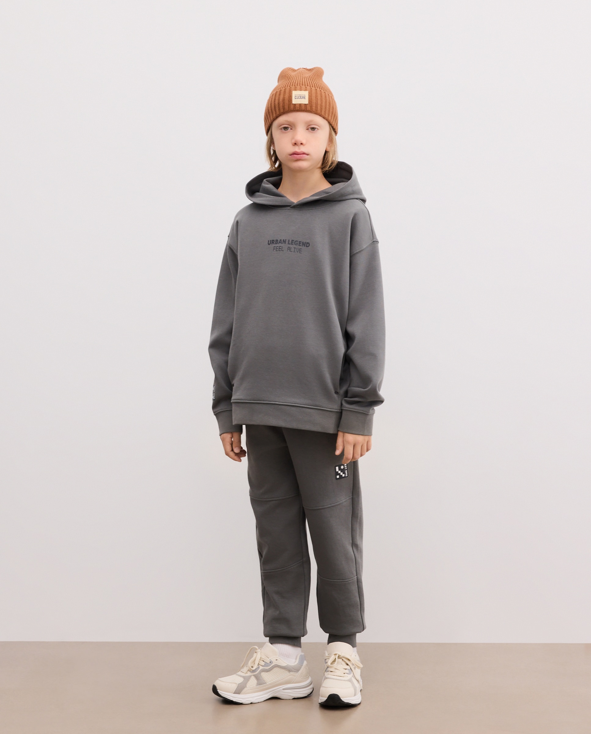 Sweatshirt Interlock Fechada com Capuz Verde-2