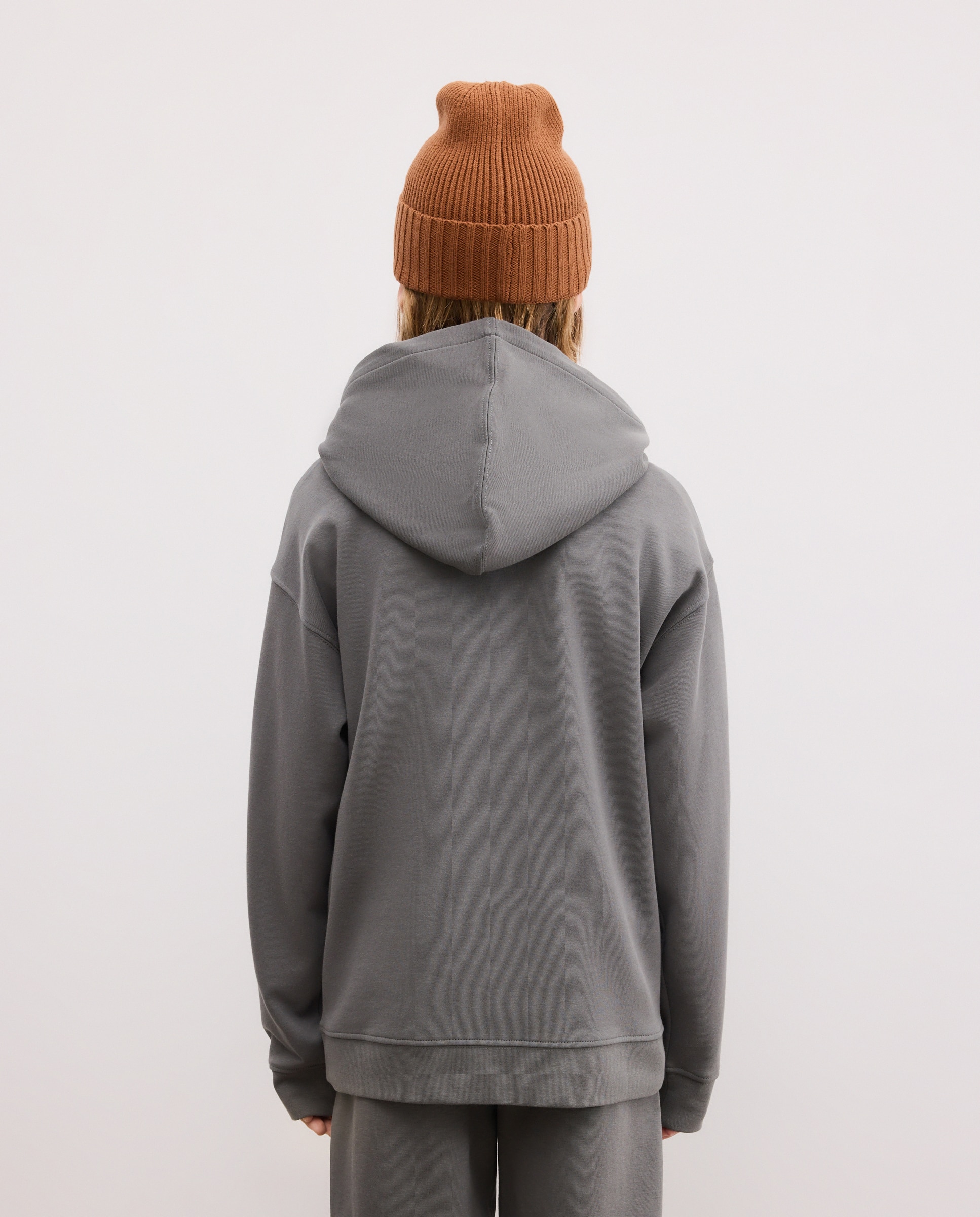 Sweatshirt Interlock Fechada com Capuz Verde-3