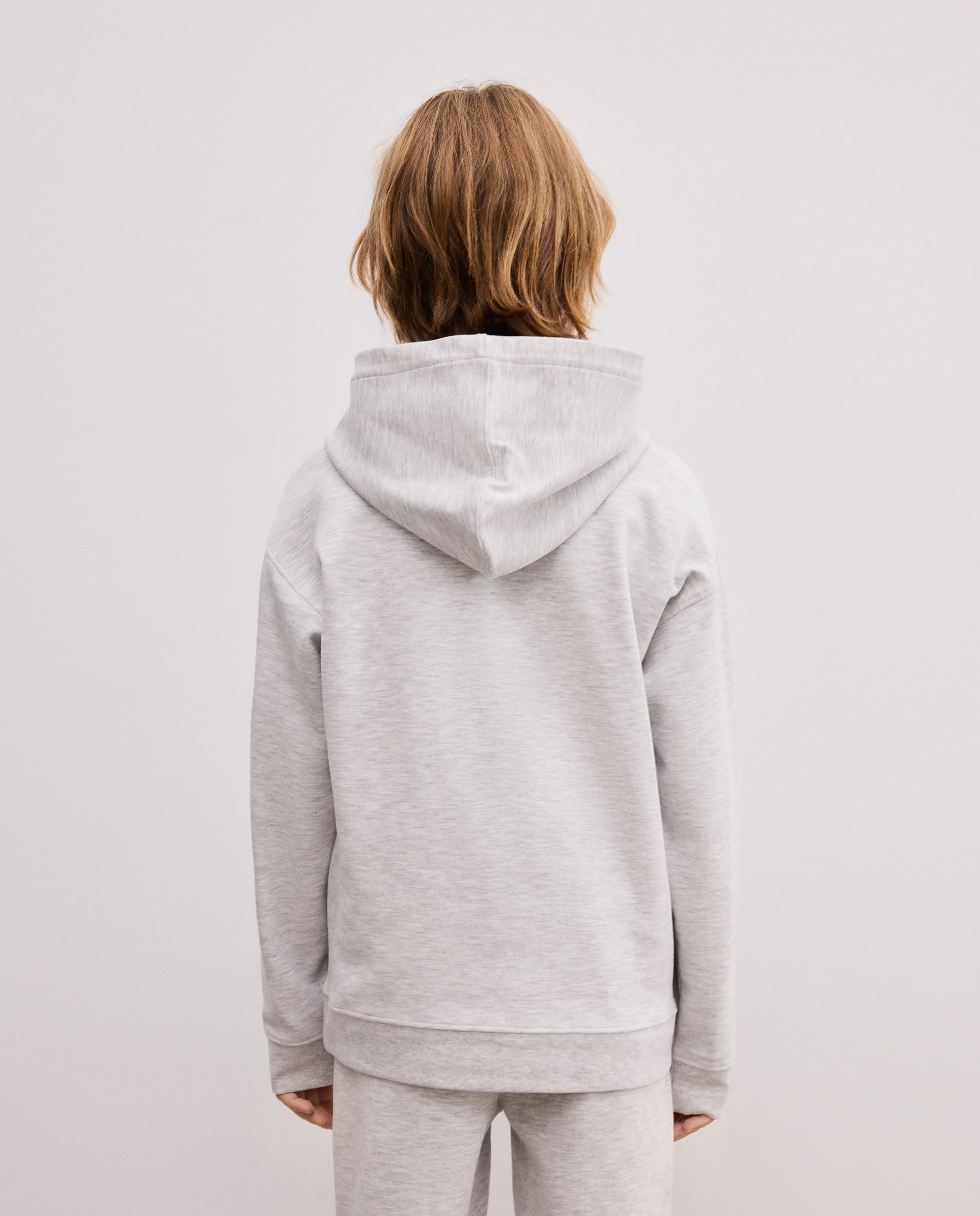 Sweatshirt Interlock Fechada com Capuz Preto-3