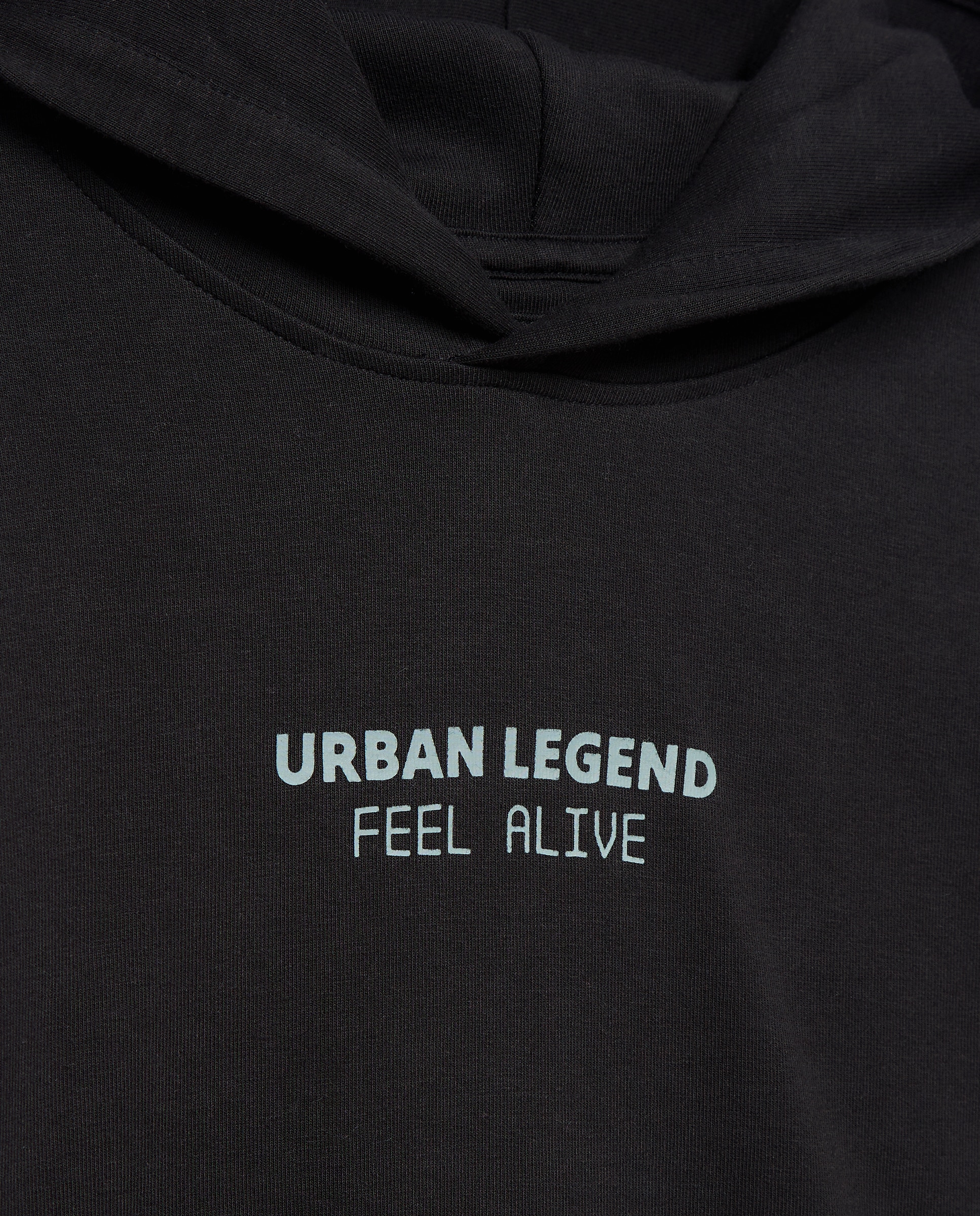 Sweatshirt Interlock Fechada com Capuz Preto-5
