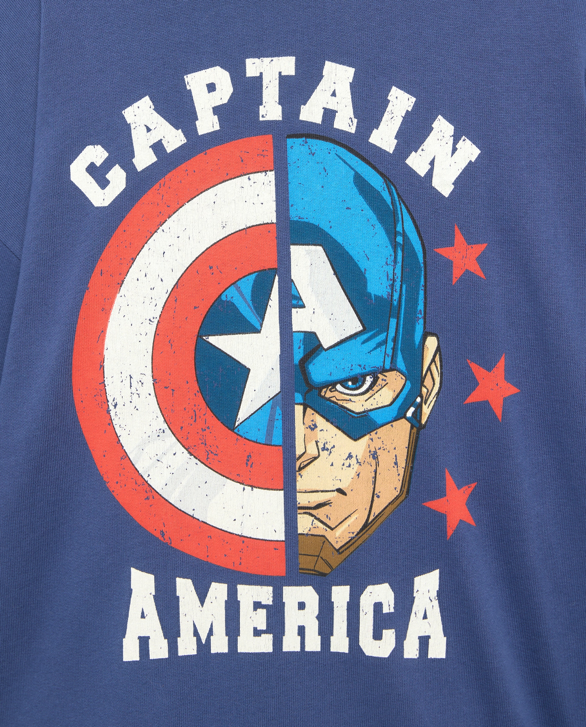 Sudadera cerrada estampado fantasía CAPITÁN AMÉRICA de niño - Kids El Corte Inglés - Azul marino Azul marino-5
