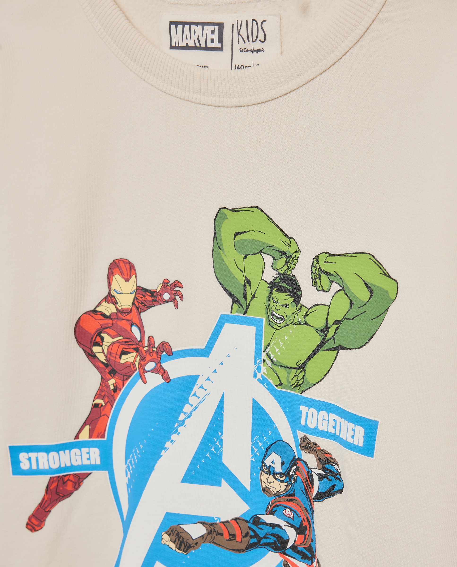 Sweatshirt Fechada de Criança com Estampado Fantasia AVENGERS Branco-5