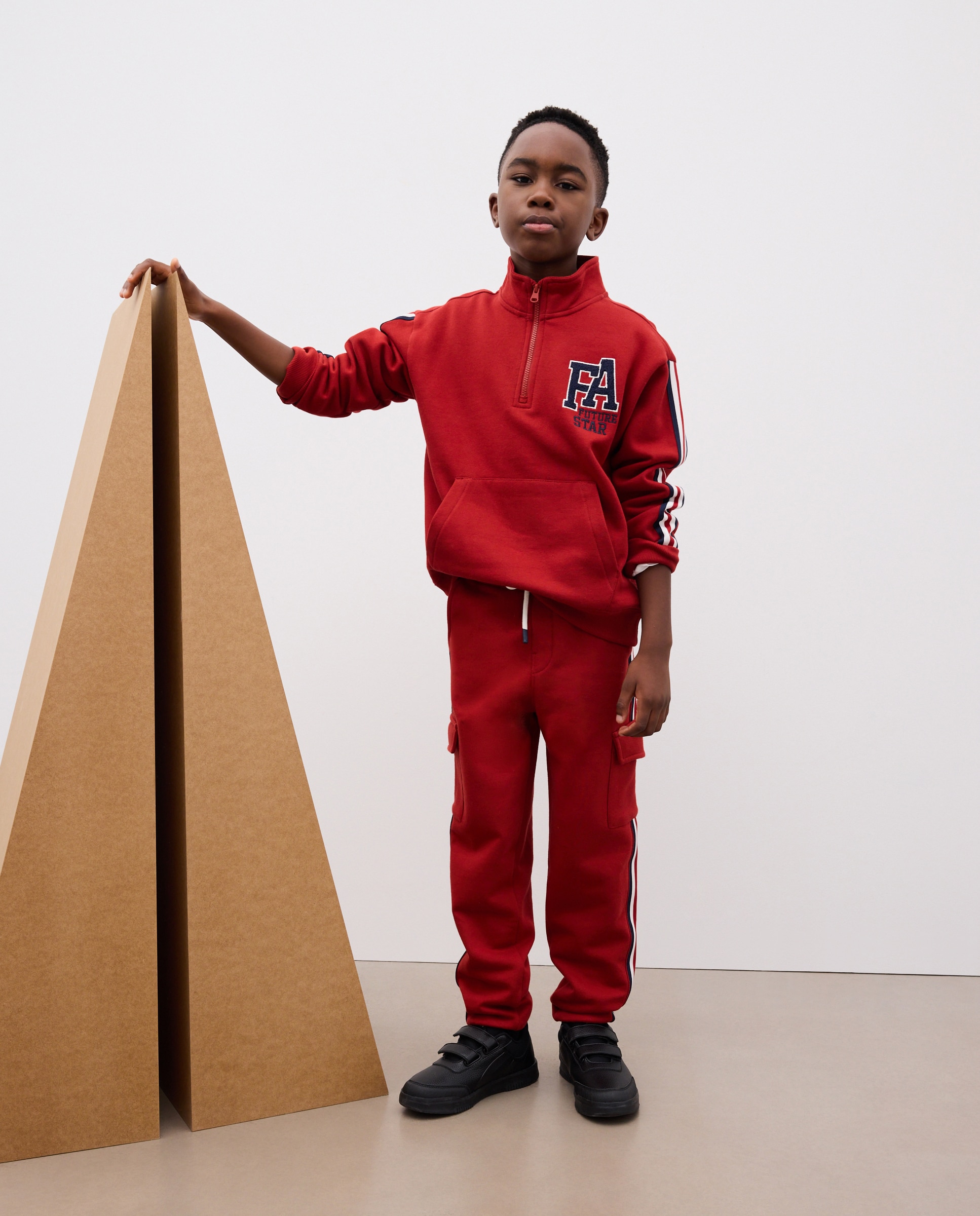 Sudadera sin capucha de niño con cintas cuello - Kids El Corte Inglés - 600 Rojo 600 Rojo-2